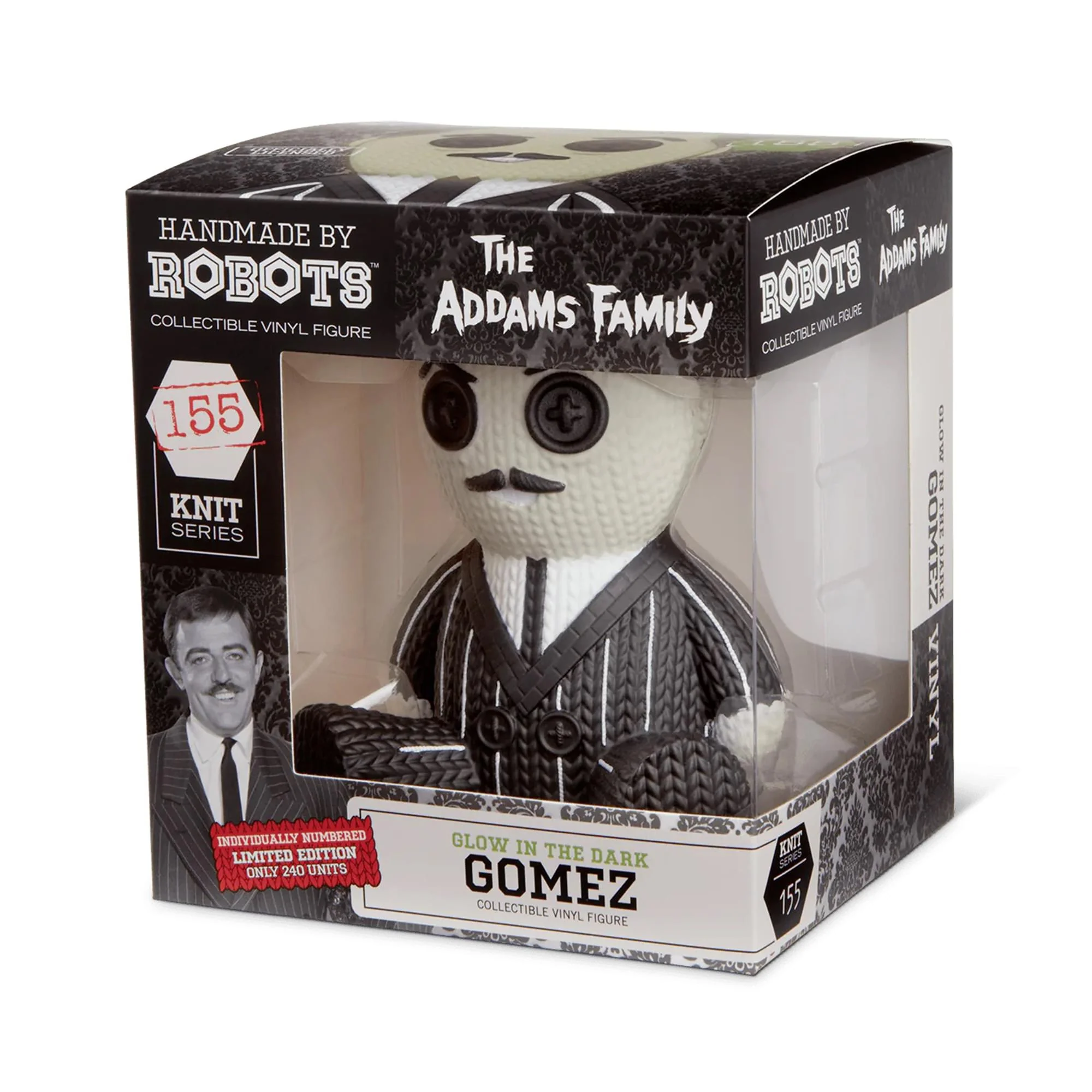 The Addams Family Handmade By Robots #156 Gomez 5 Inch GITD Vinyl Figure - Image 3