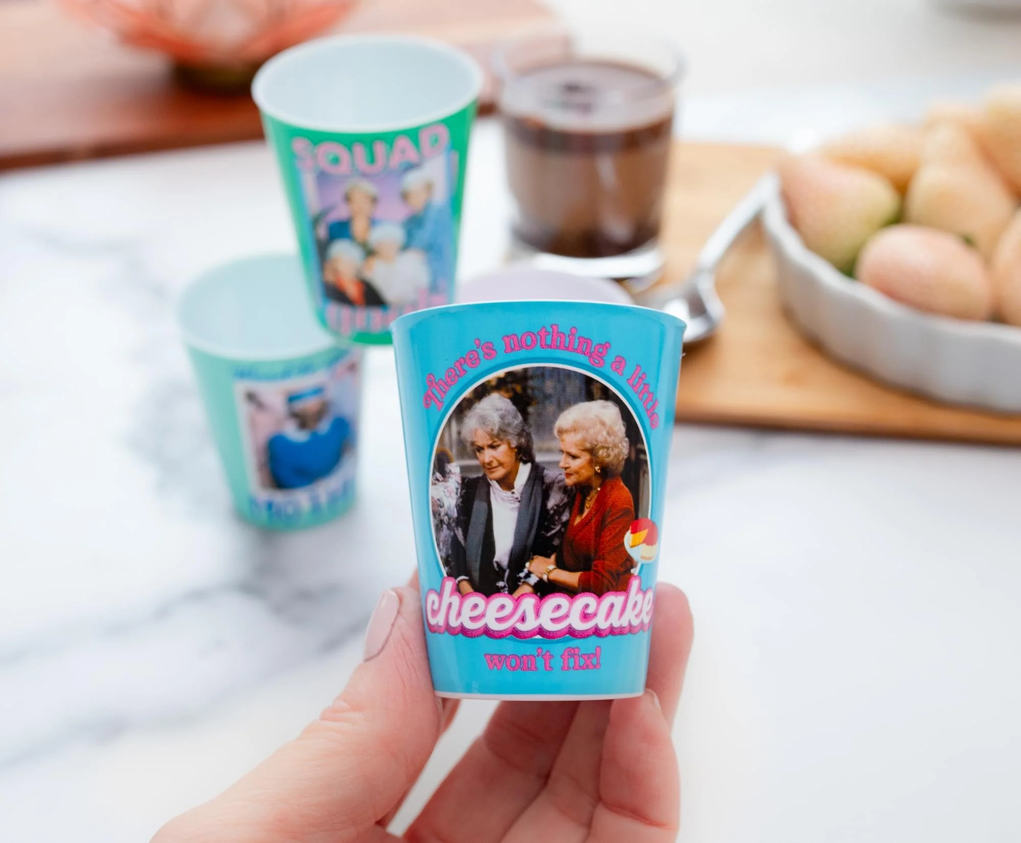 The Golden Girls 2-Ounce Plastic Mini Shot Glass Cups | Set of 4 - Image 5
