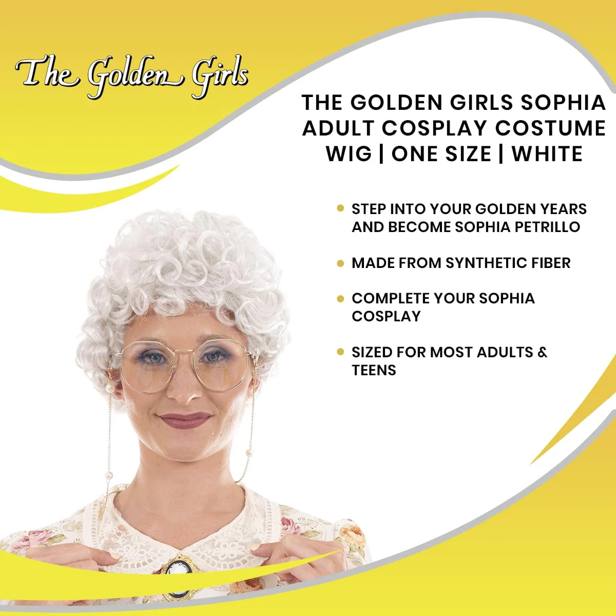 The Golden Girls Officially Licensed Sophia Costume Cosplay Wig - Image 7