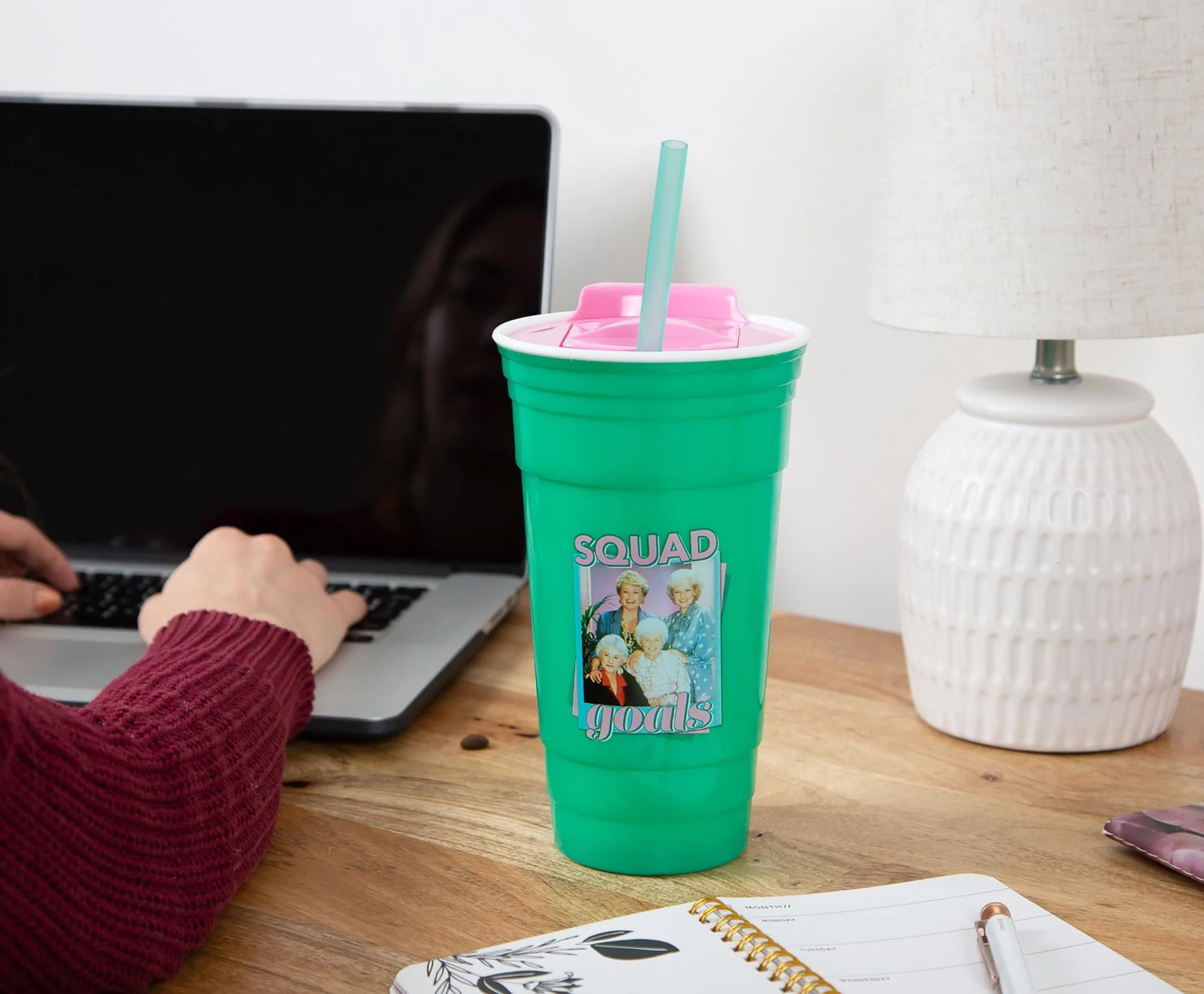 The Golden Girls "Squad Goals" Tumbler with Lid and Straw | Holds 32 Ounces - Image 2