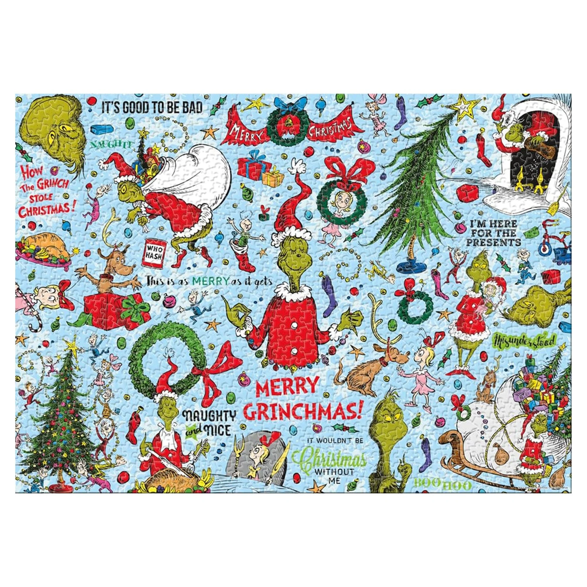 The Grinch Christmas Wrapping Paper 1000 Piece Jigsaw Puzzle - Image 2