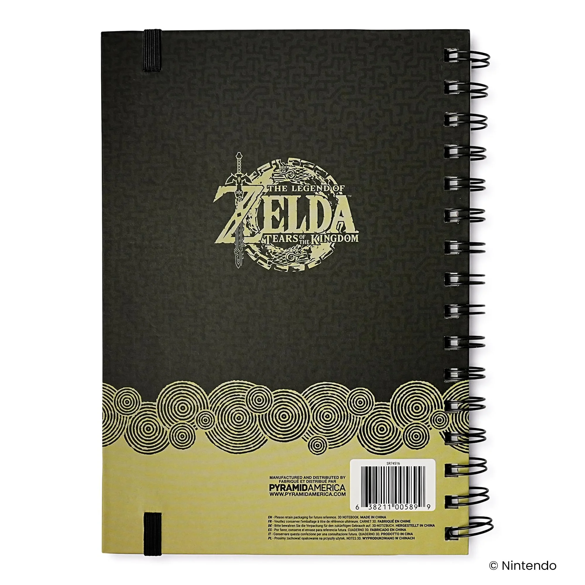 The Legend Of Zelda TOTK Hyrule Skies Spiral Notebook With Elastic Closure - Image 2