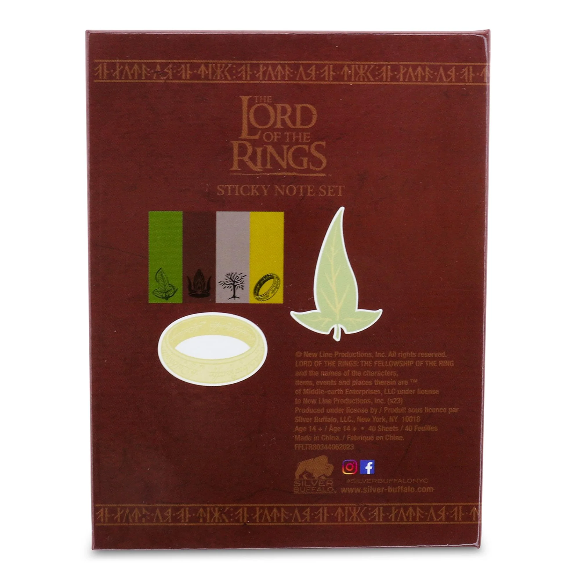 The Lord Of The Rings Gondor and Elven Text Sticky Note and Tab Box Set - Image 2
