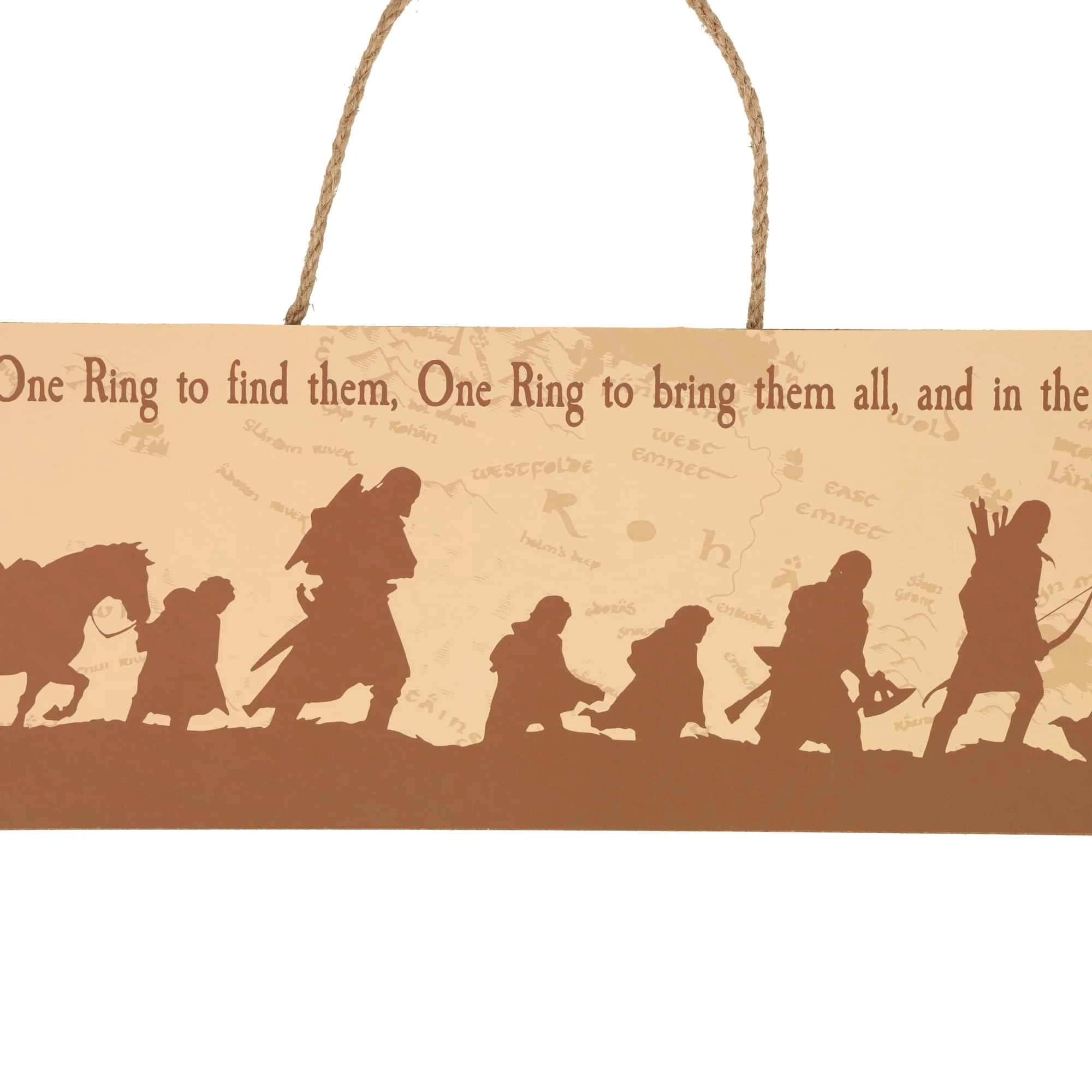 The Lord Of The Rings The Fellowship Framed Wooden Sign | 20 x 5 Inches - Image 3