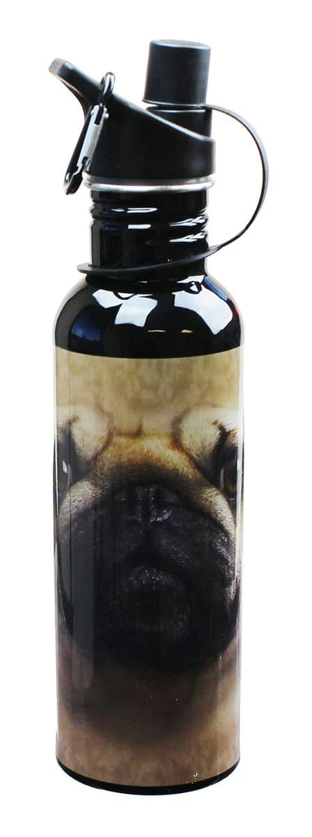 The Mountain Pug Face Water Bottle