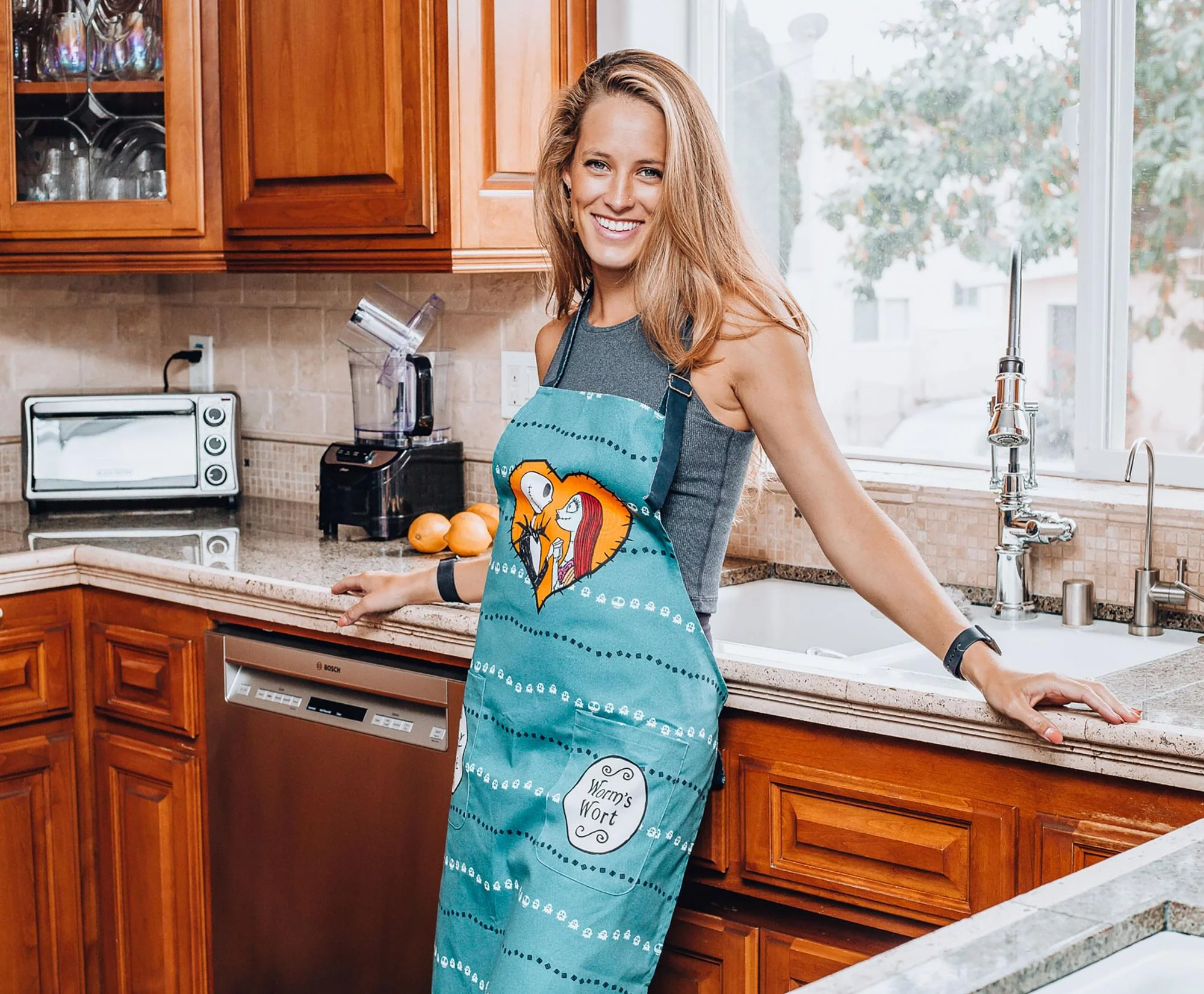 The Nightmare Before Christmas Jack and Sally Kitchen Apron | One Size Fits Most - Image 5