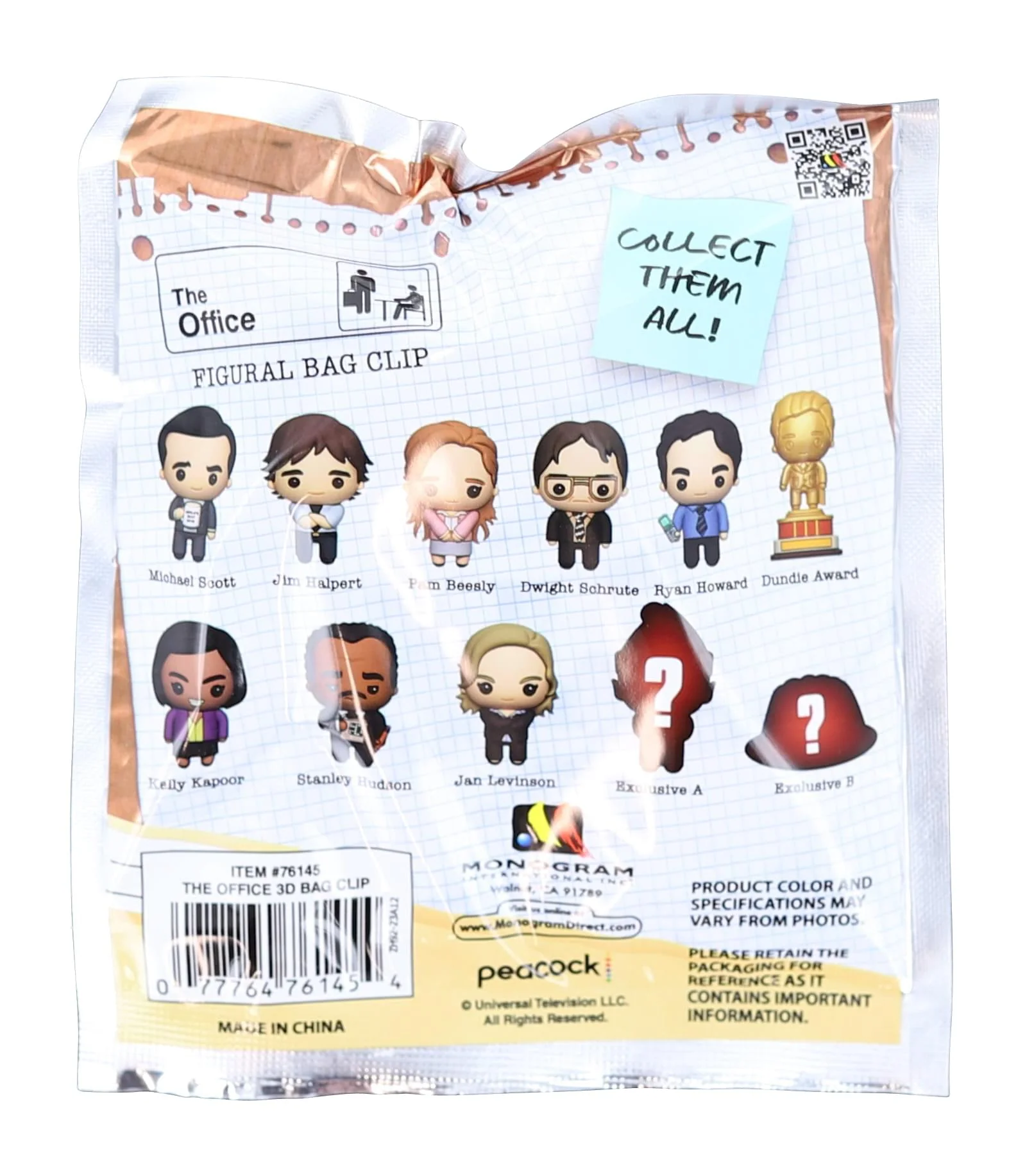 The Office 3D Foam Bag Clip | 1 Random - Image 3