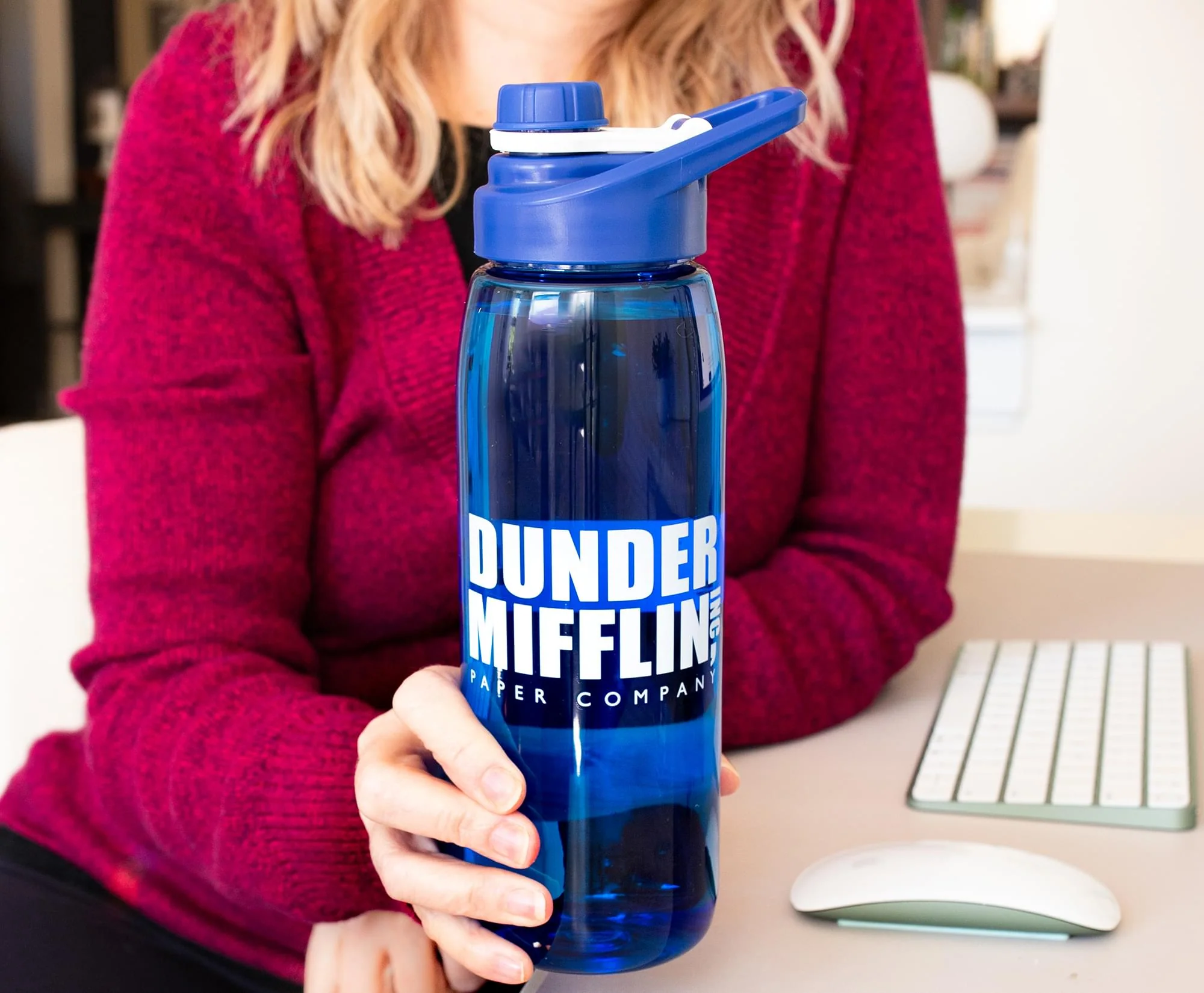 The Office Dunder Mifflin Water Bottle With Handle Lid | Holds 28 Ounces - Image 9