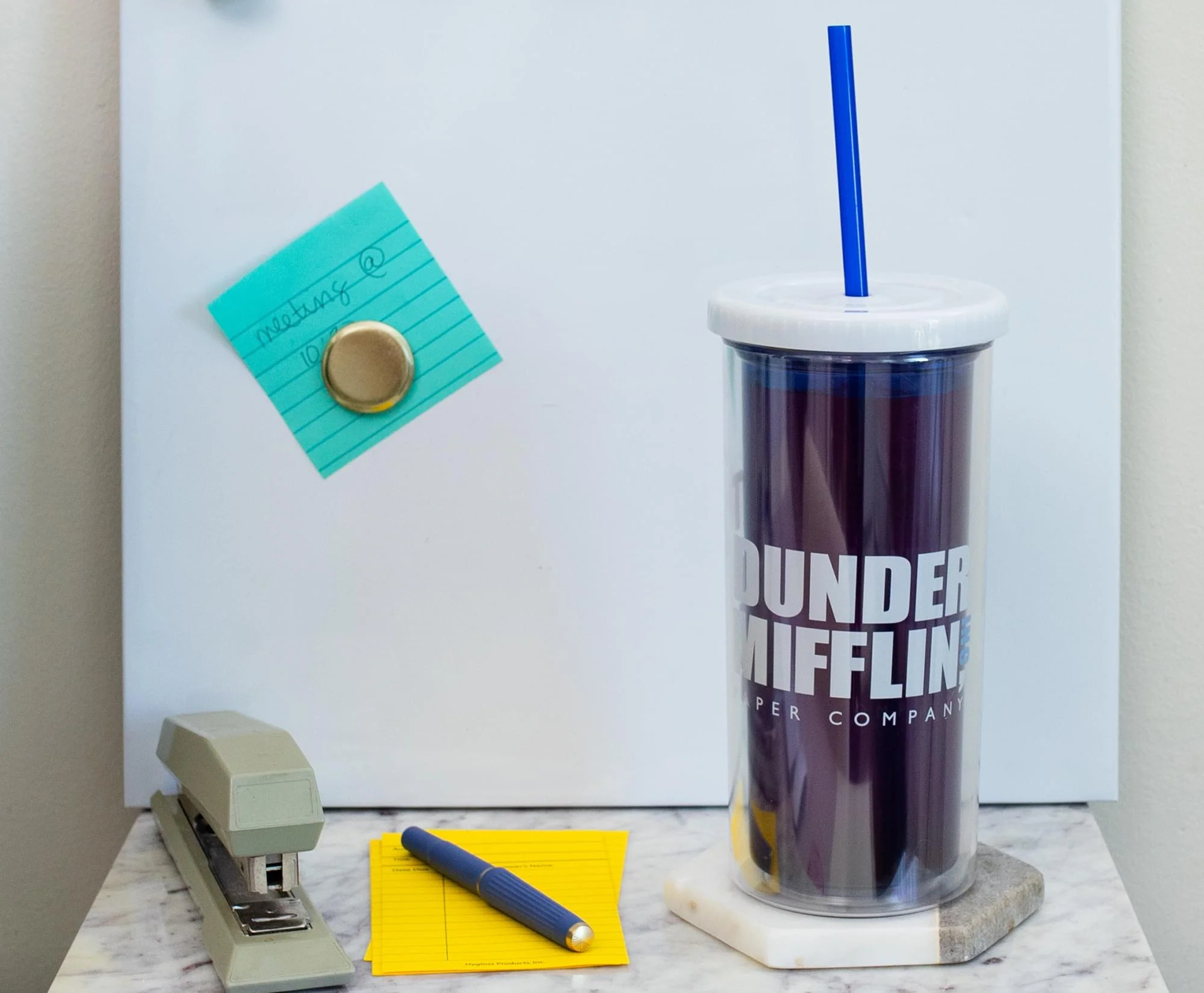 The Office Dunder Mifflin Plastic Carnival Cup With Straw | Hold 20 Ounces - Image 9