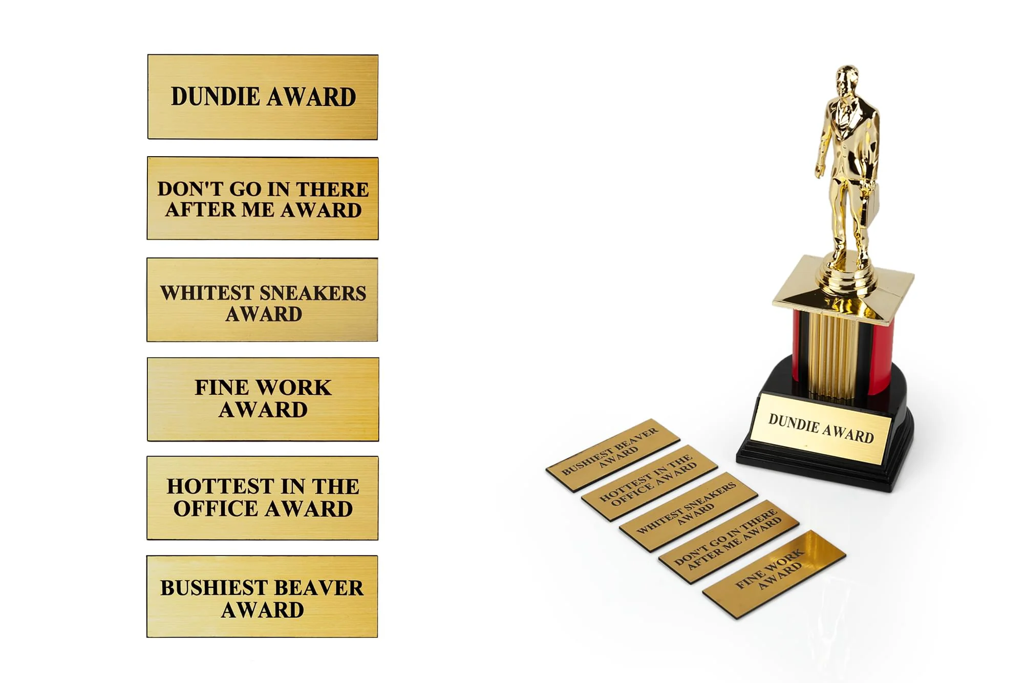 The Office Dundie Award Replica With 6 Interchangeable Plates | 8 Inches Tall - Image 3