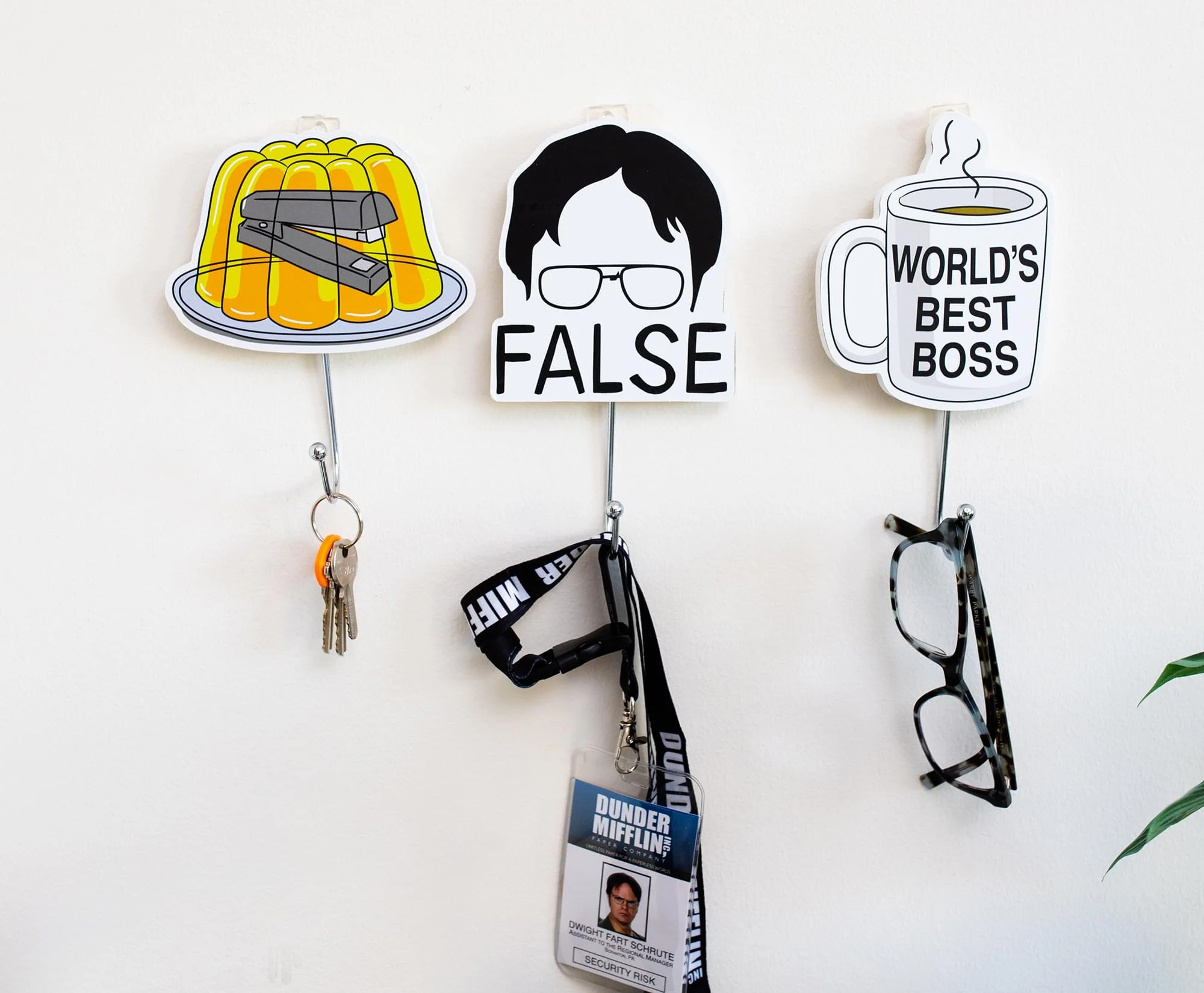 The Office Icons Die-Cut Coat Hanger Wall Hooks | Set of 3 - Image 10