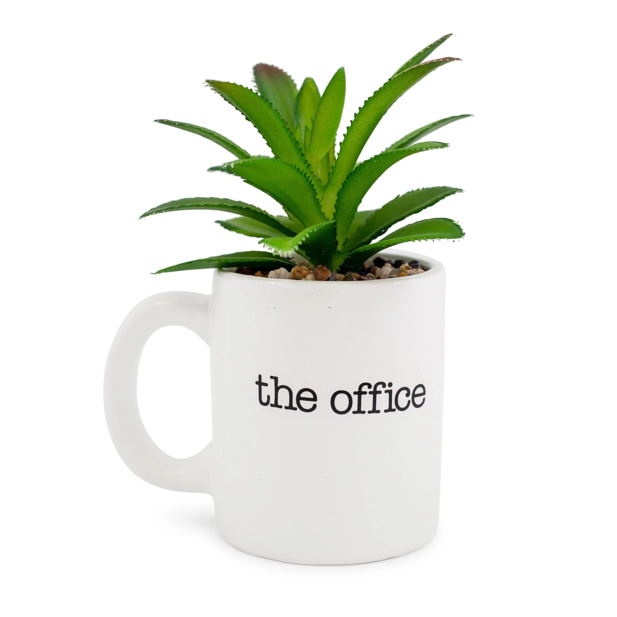 The Office "World's Best Boss" 3-Inch Ceramic Mini Planter With Artificial Succulent - Image 2