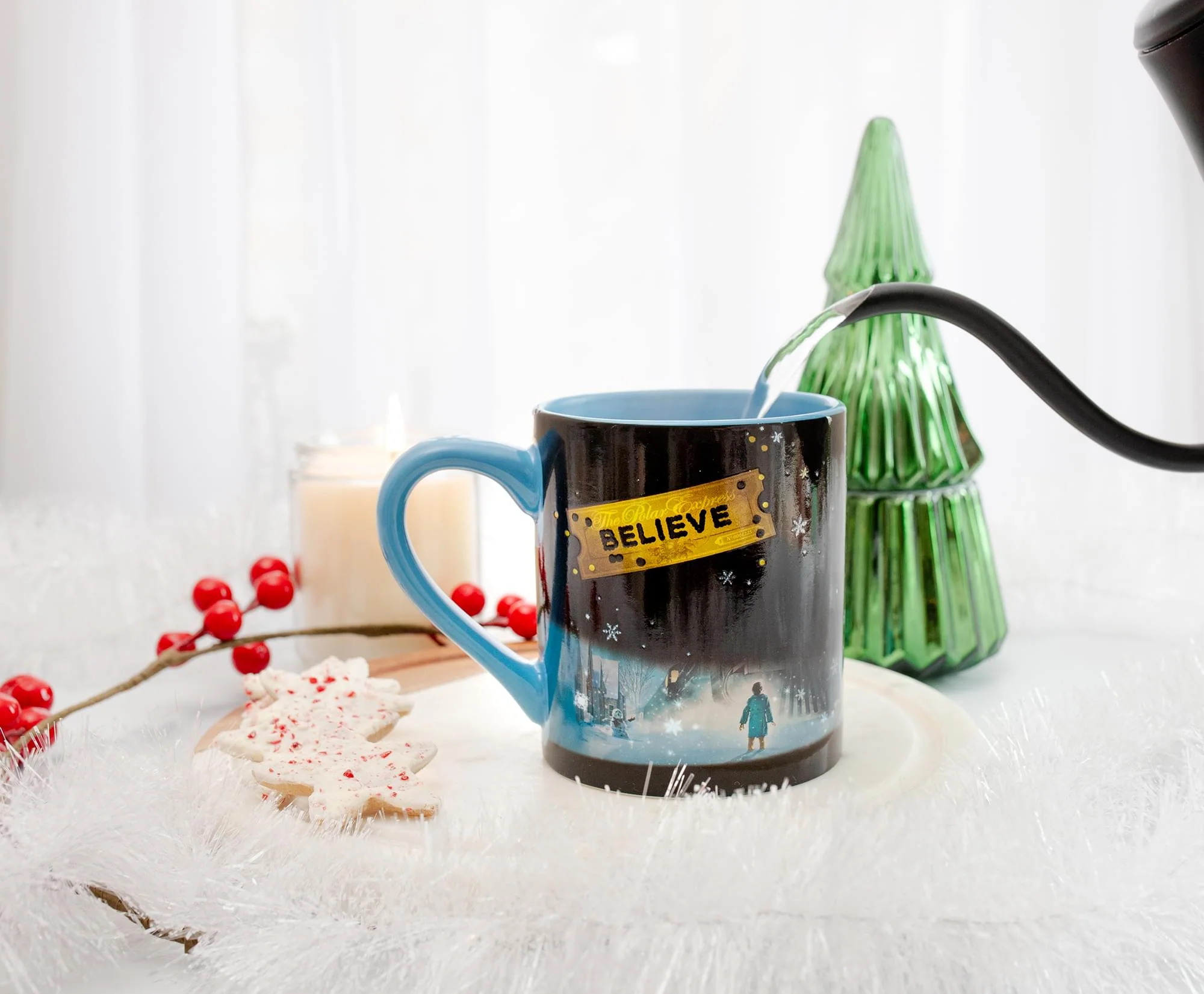 The Polar Express "Believe" Heat-Reveal Ceramic Mug | Holds 14 Ounces - Image 5