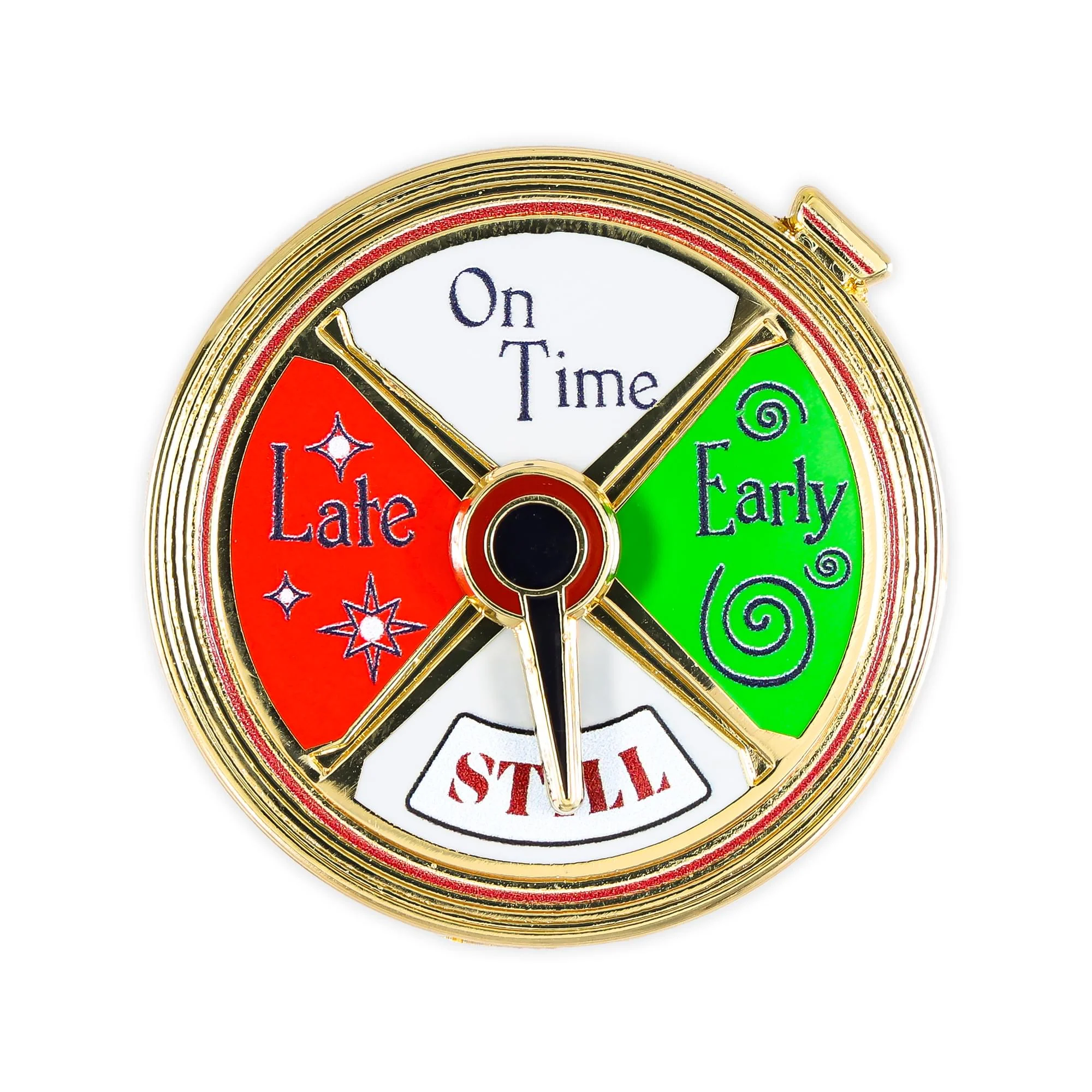 The Polar Express Conductor's Stopwatch Spinning Enamel Pin - Image 3