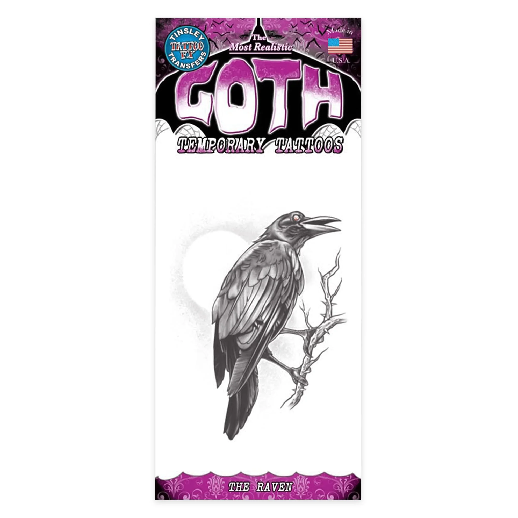The Raven Goth Tattoo Costume Accessory - Image 3