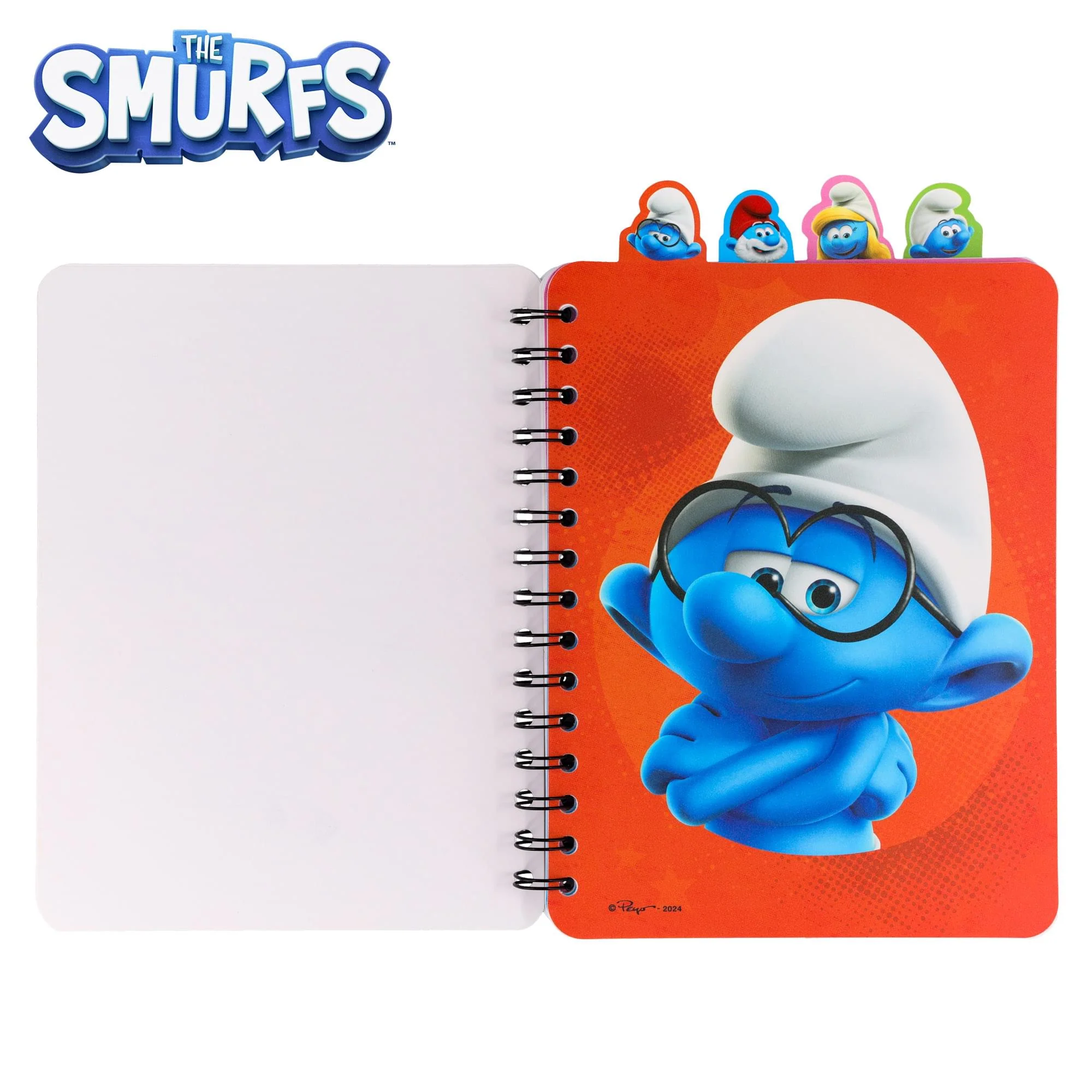 The Smurfs: A New Touch Of Blue 4-Tab Spiral Notebook With 160 Dotted Sheets - Image 3