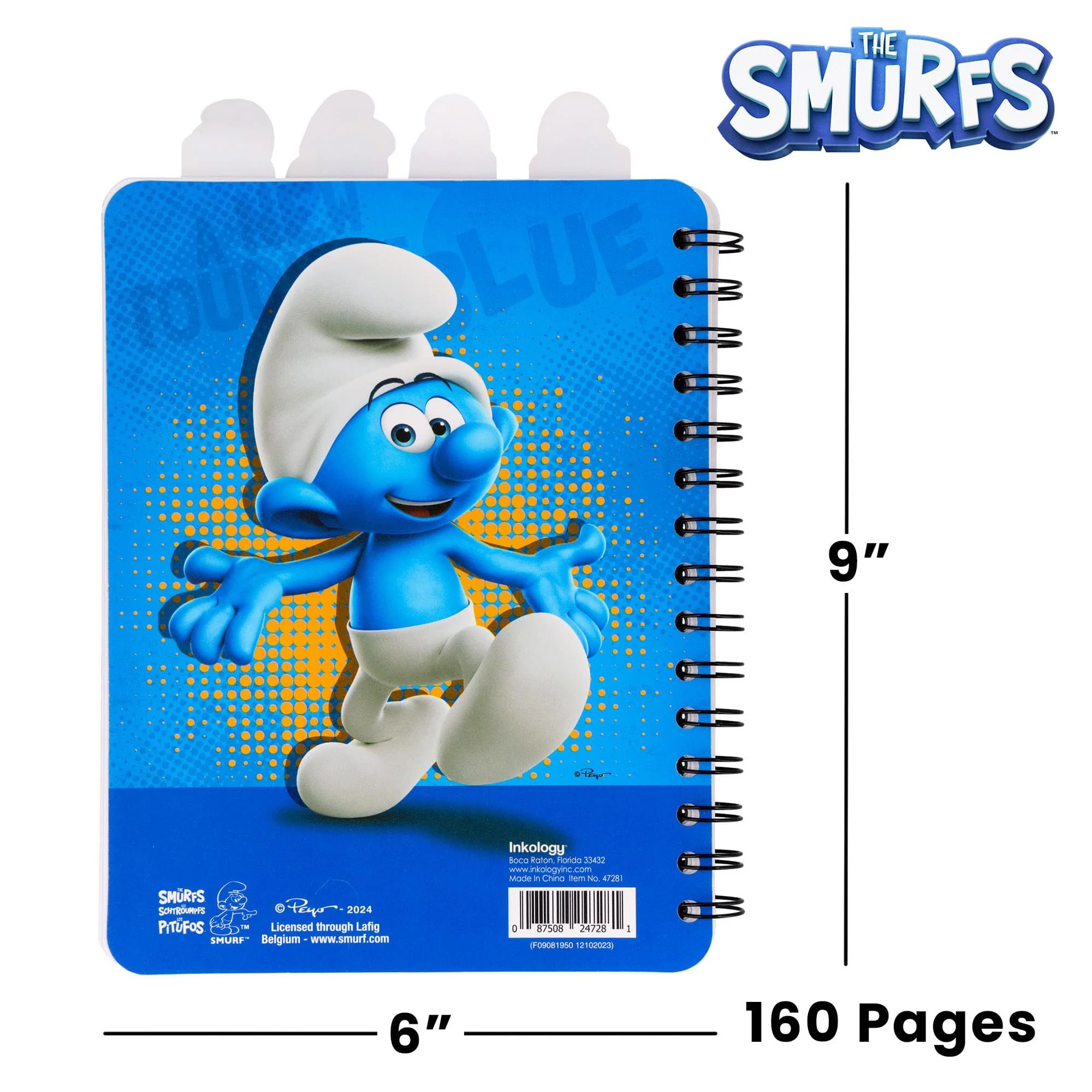 The Smurfs: A New Touch Of Blue 4-Tab Spiral Notebook With 160 Dotted Sheets - Image 7