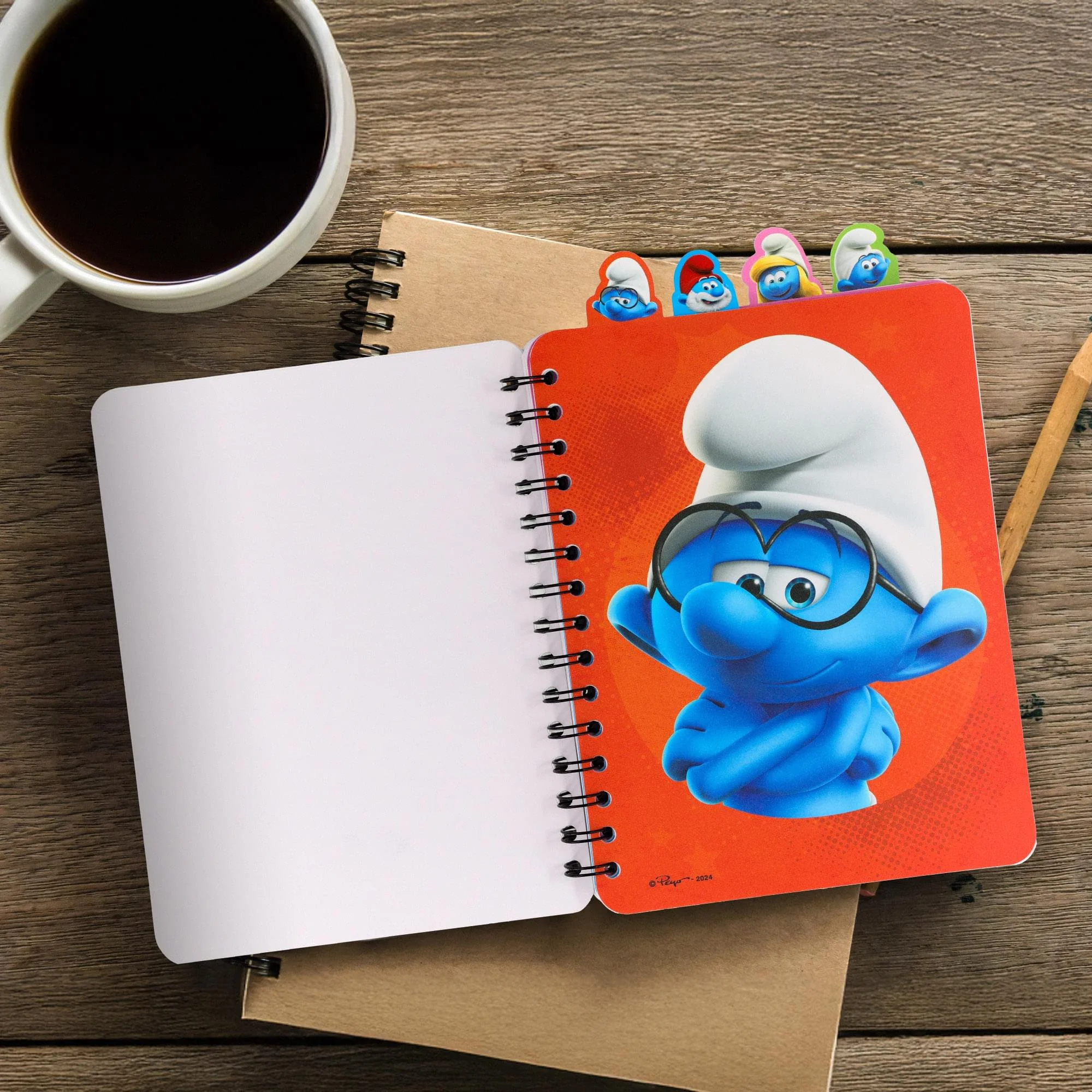 The Smurfs: A New Touch Of Blue 4-Tab Spiral Notebook With 160 Dotted Sheets - Image 8