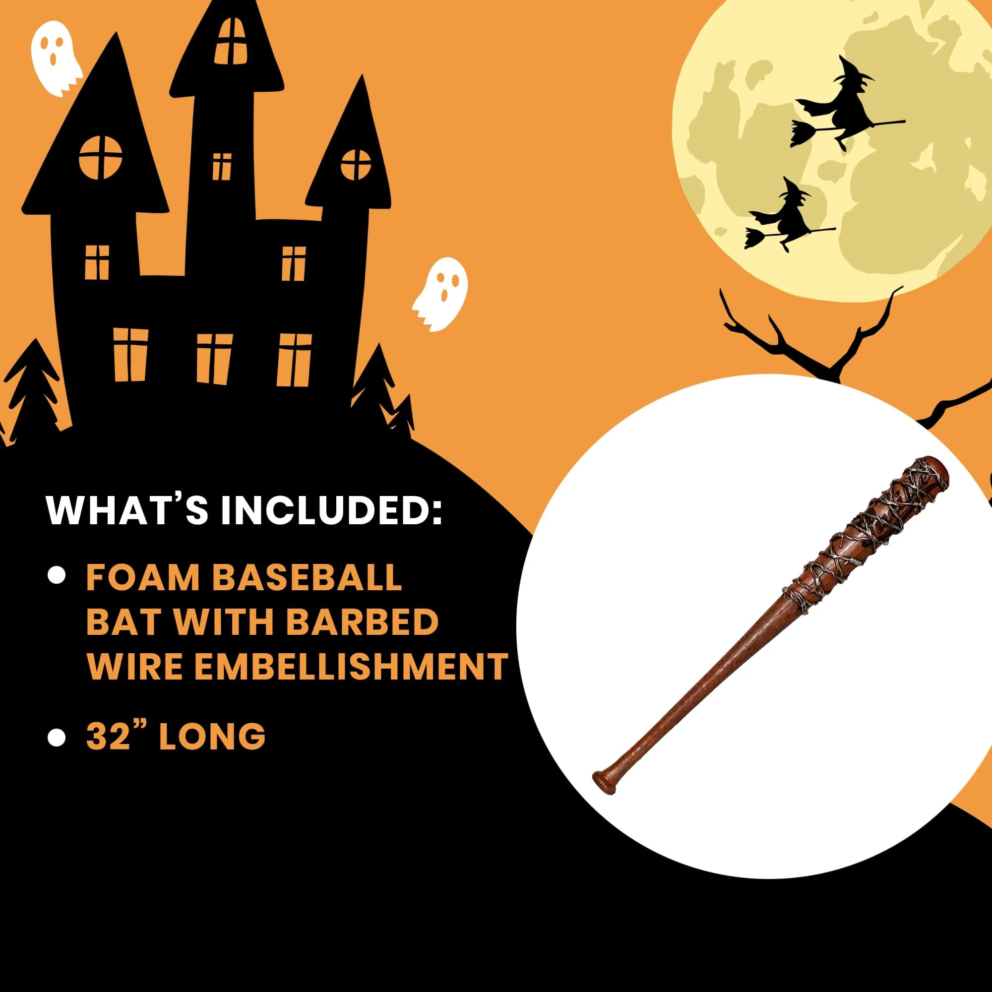 The Walking Dead Negan's Lucille Foam Baseball Bat Costume Accessory - Image 4