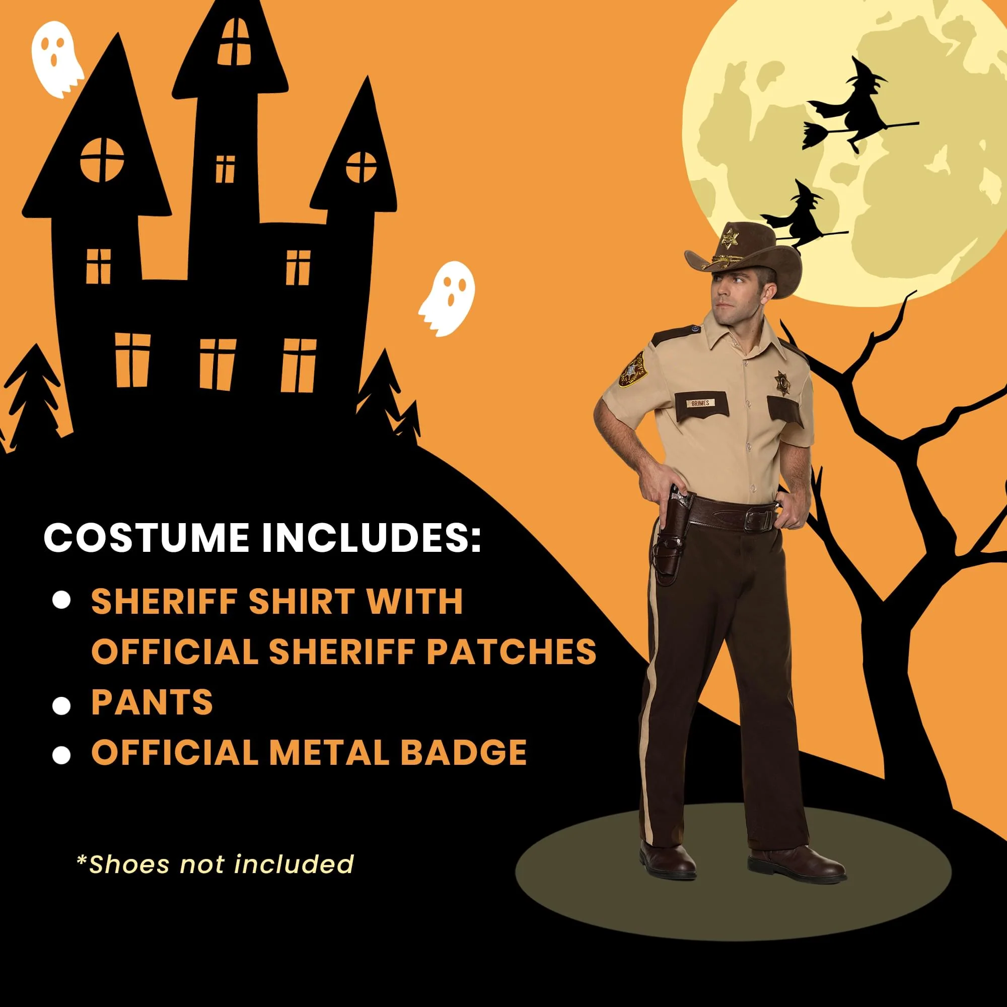 The Walking Dead Sheriff Rick Grimes Adult Costume - Image 9