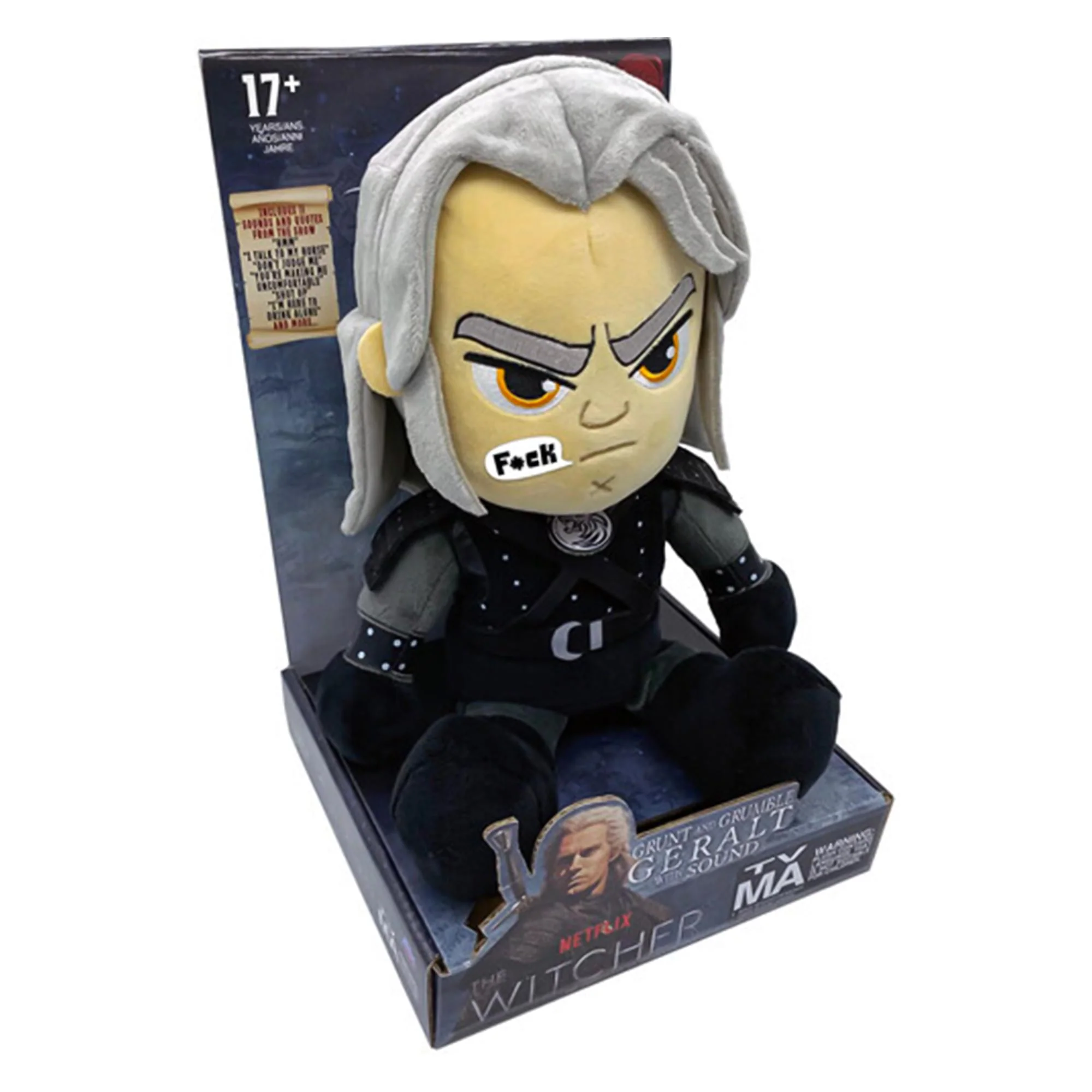 The Witcher Grunt & Grumble Geralt 11 Inch Plush with Sound - Image 2