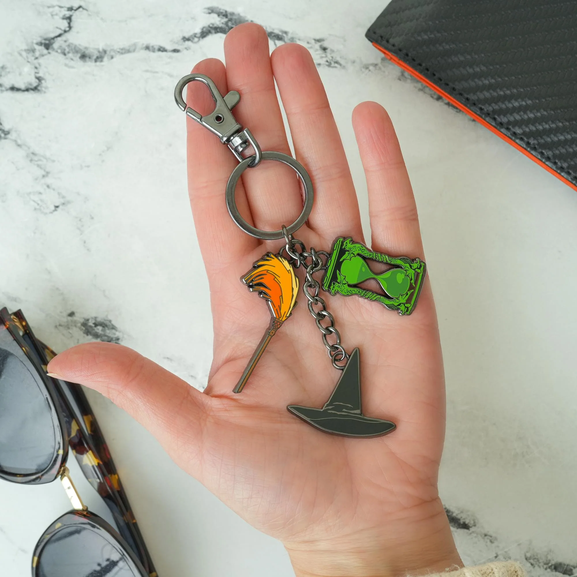 The Wizard of Oz Wicked Witch Multi-Charm Enamel Keychain - Image 3