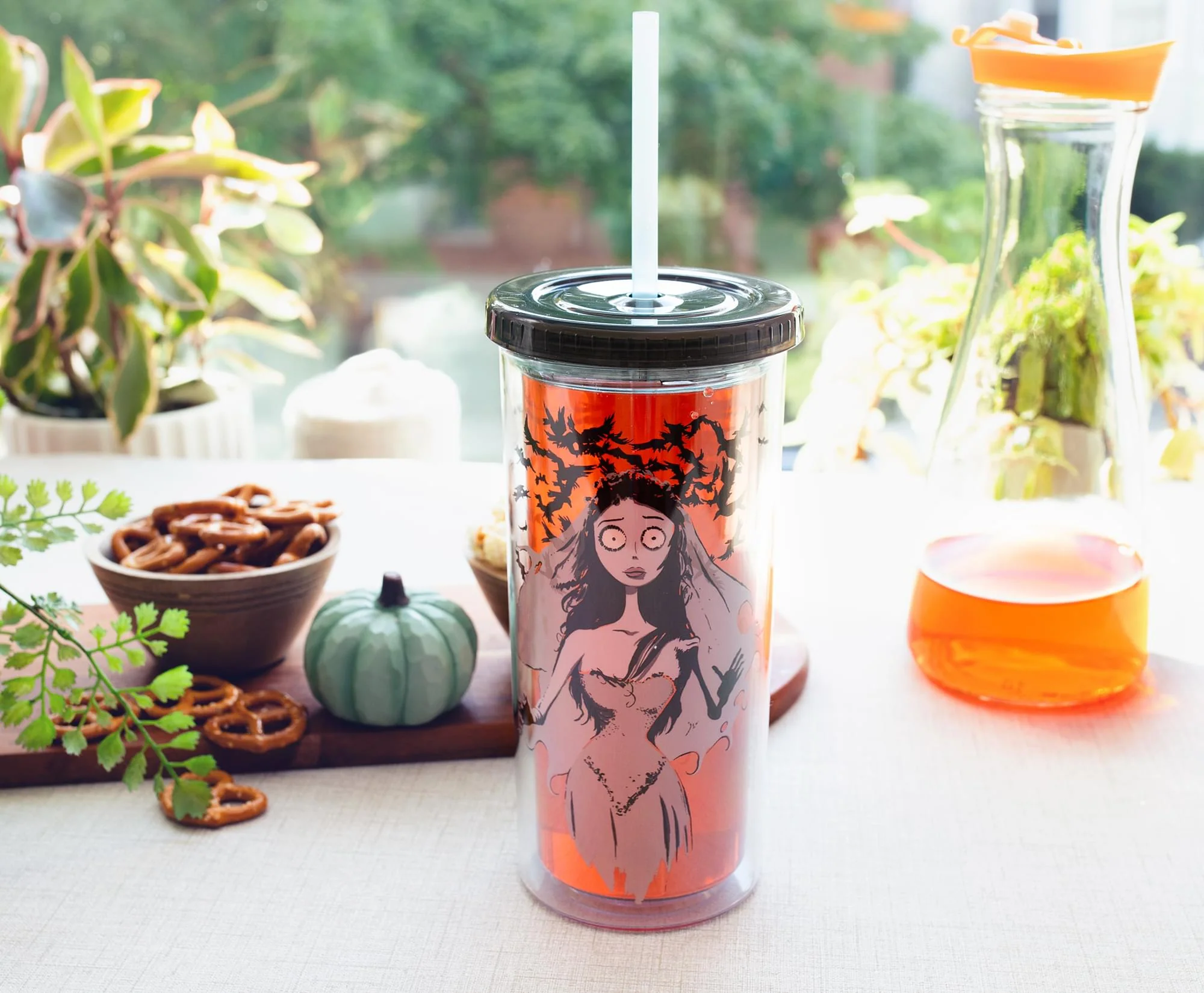 Tim Burton's Corpse Bride Emily 20-Ounce Carnival Cup With Lid and Straw - Image 8