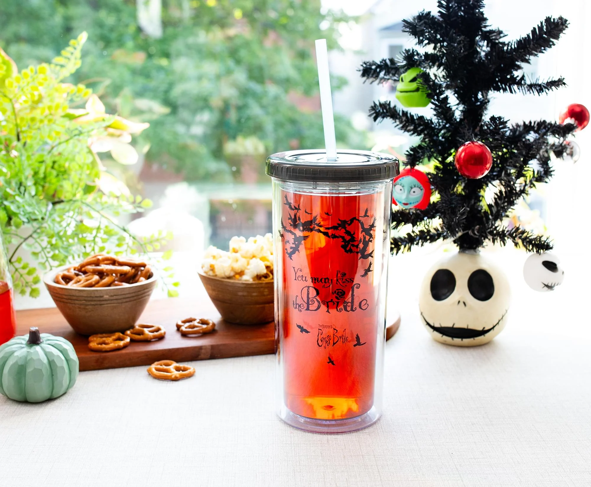 Tim Burton's Corpse Bride Emily 20-Ounce Carnival Cup With Lid and Straw - Image 9