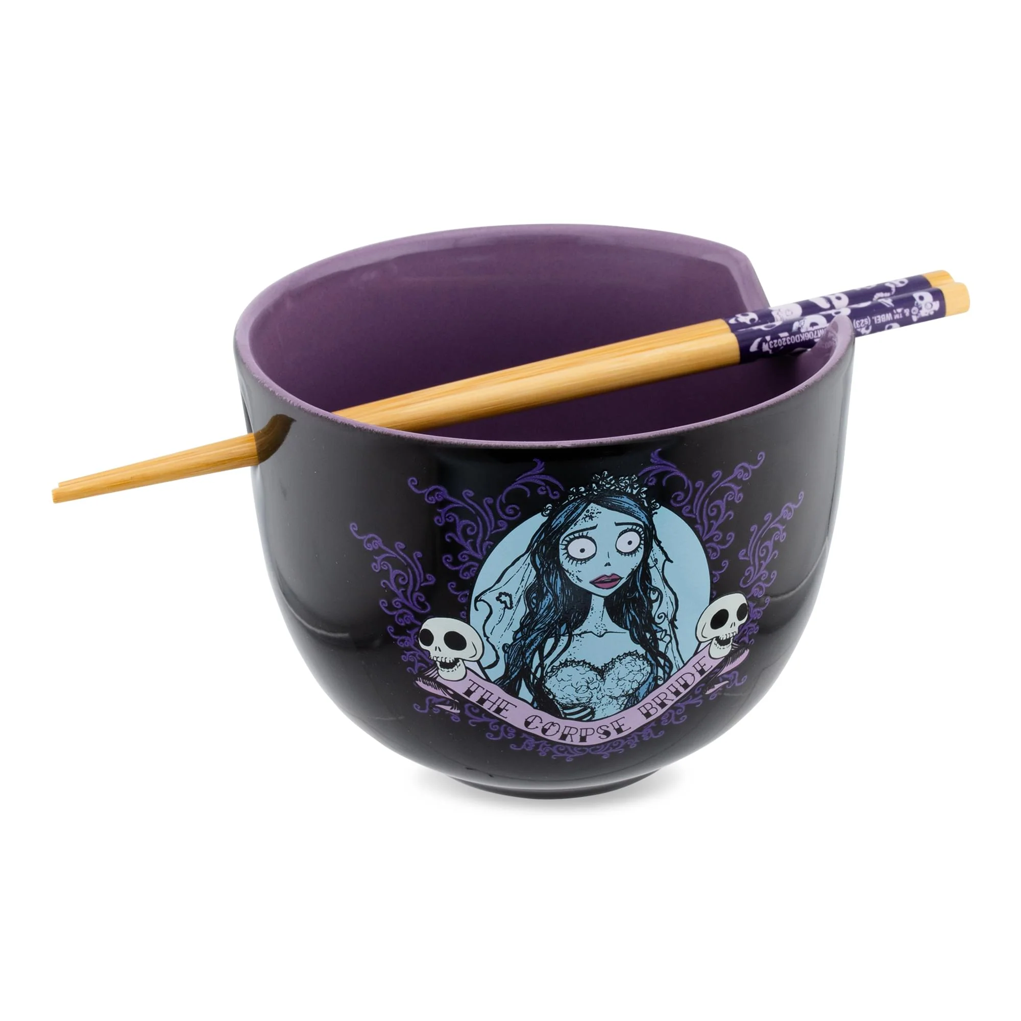 Tim Burton's Corpse Bride Emily 20-Ounce Ramen Bowl and Chopstick Set - Image 2