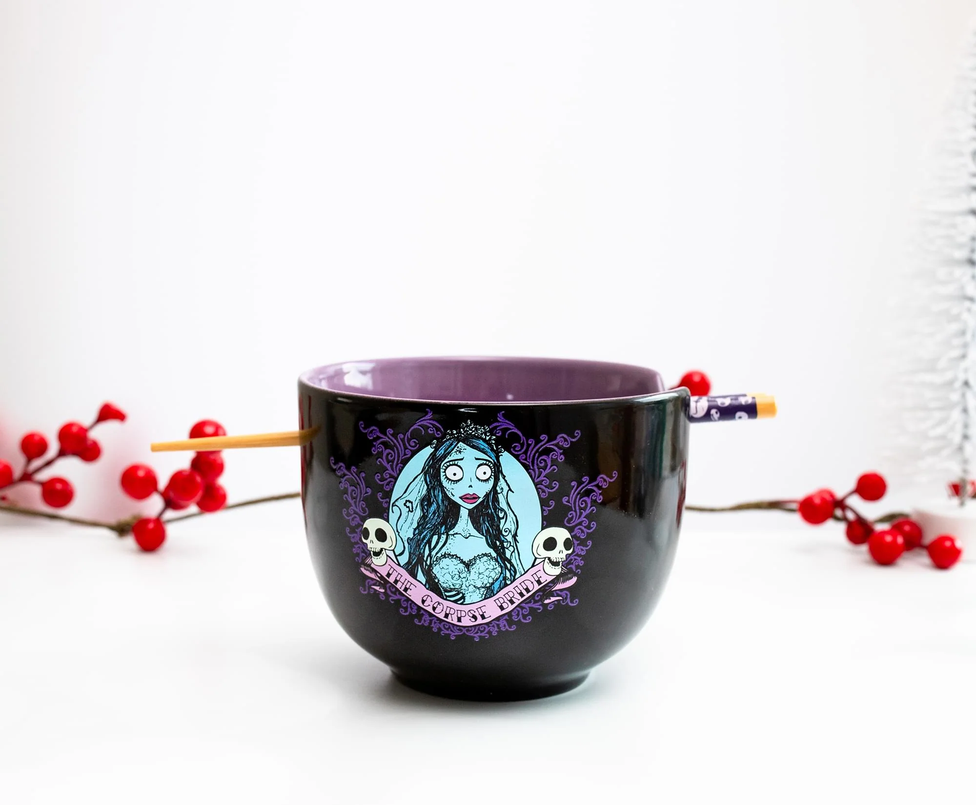 Tim Burton's Corpse Bride Emily 20-Ounce Ramen Bowl and Chopstick Set - Image 3