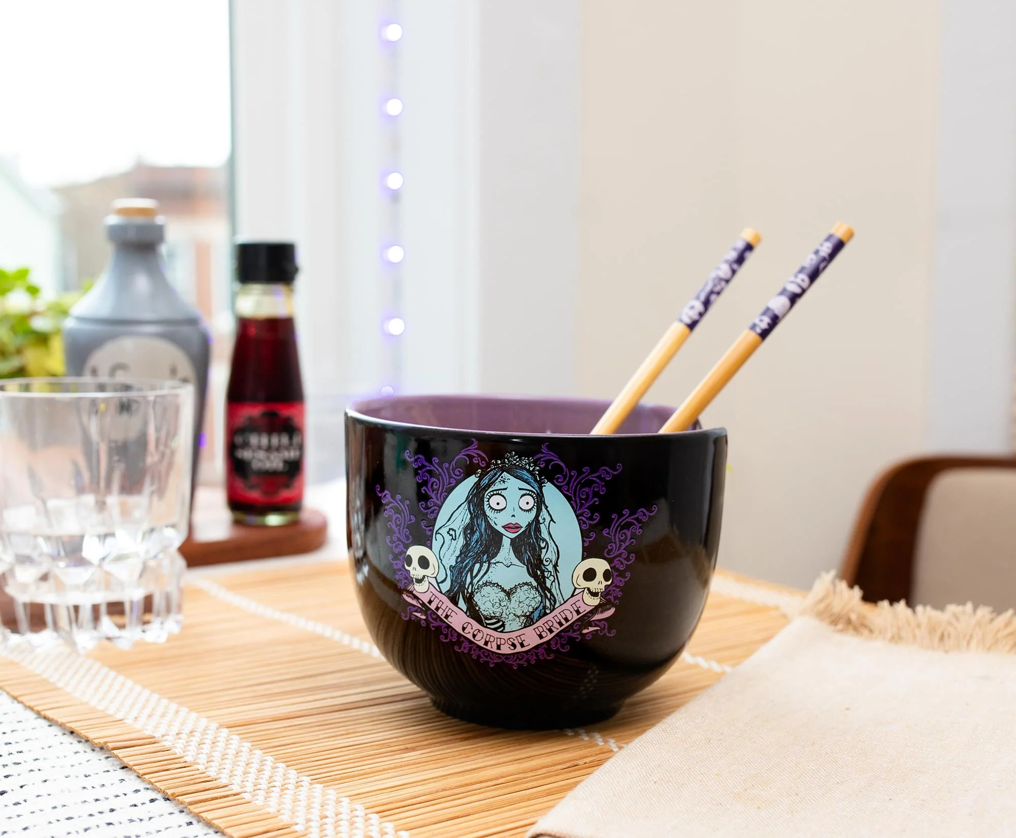 Tim Burton's Corpse Bride Emily 20-Ounce Ramen Bowl and Chopstick Set - Image 5
