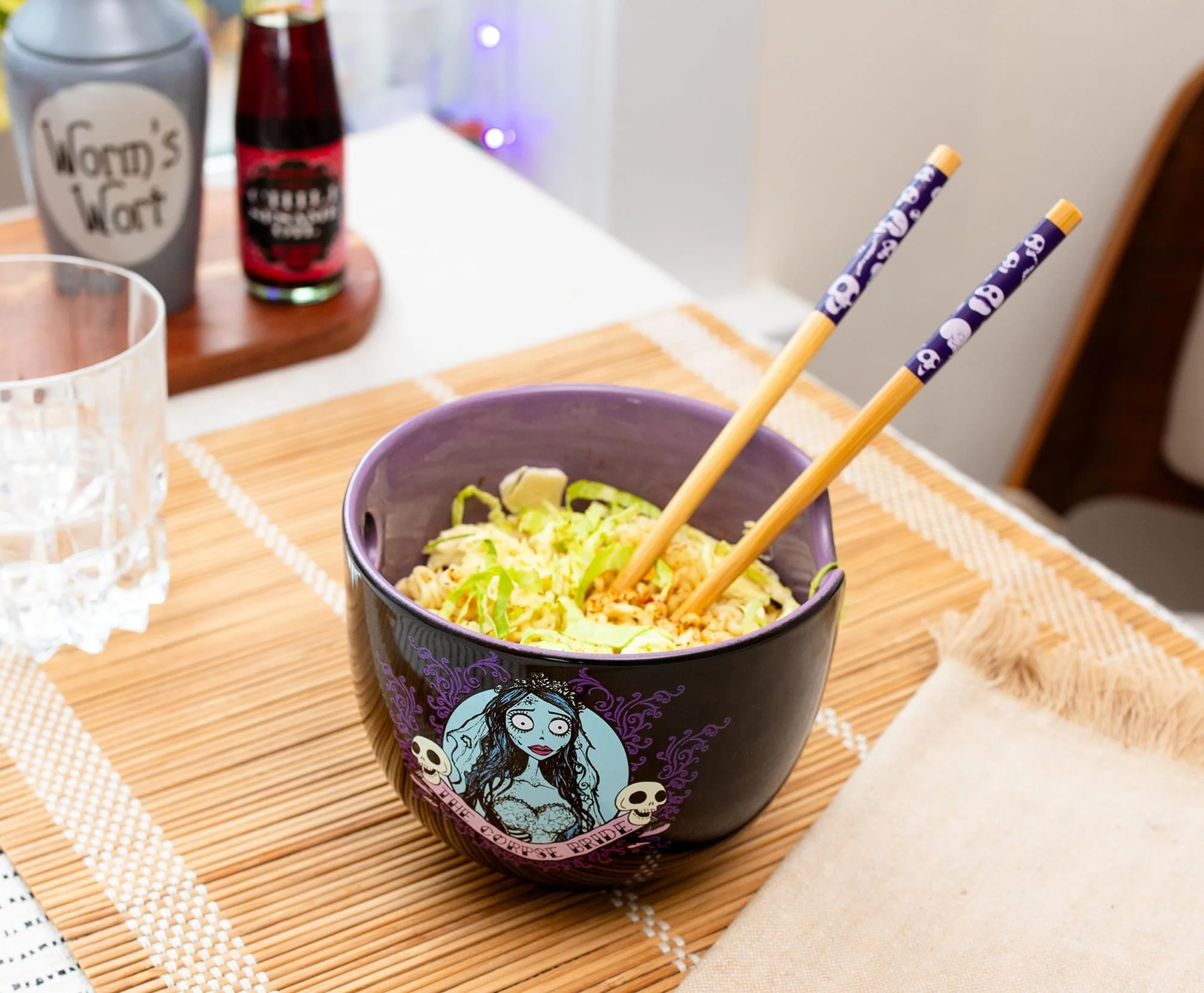 Tim Burton's Corpse Bride Emily 20-Ounce Ramen Bowl and Chopstick Set - Image 6