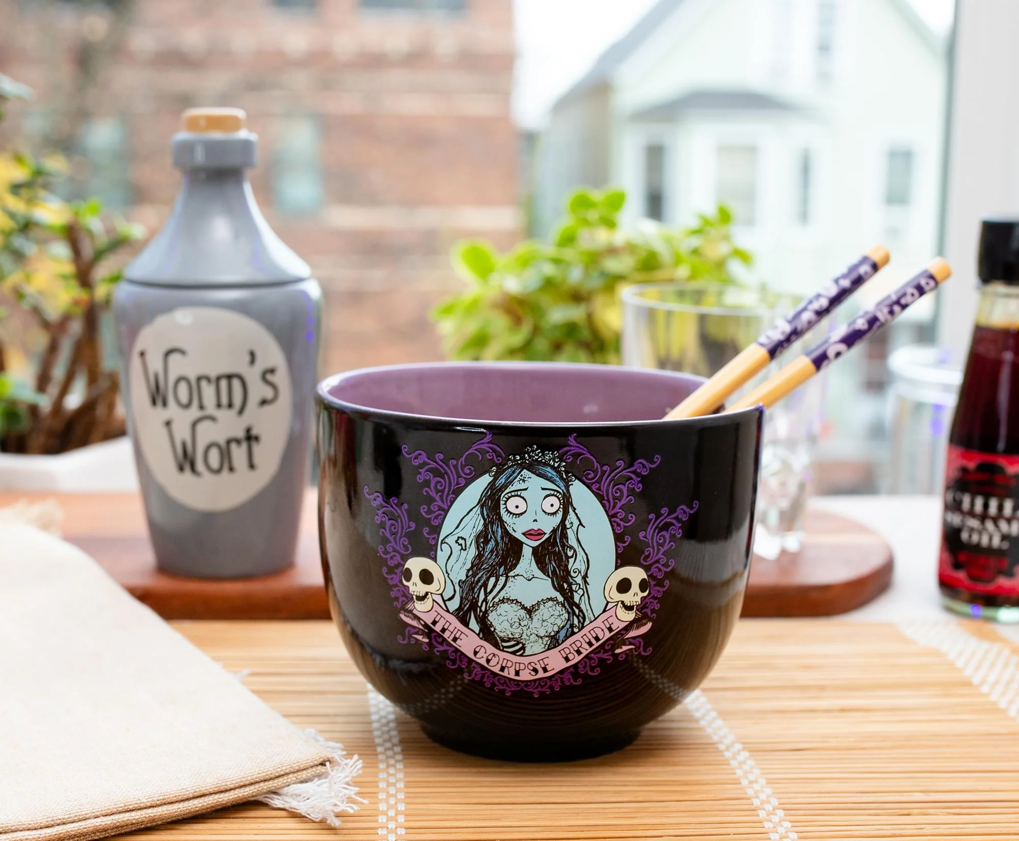 Tim Burton's Corpse Bride Emily 20-Ounce Ramen Bowl and Chopstick Set - Image 8