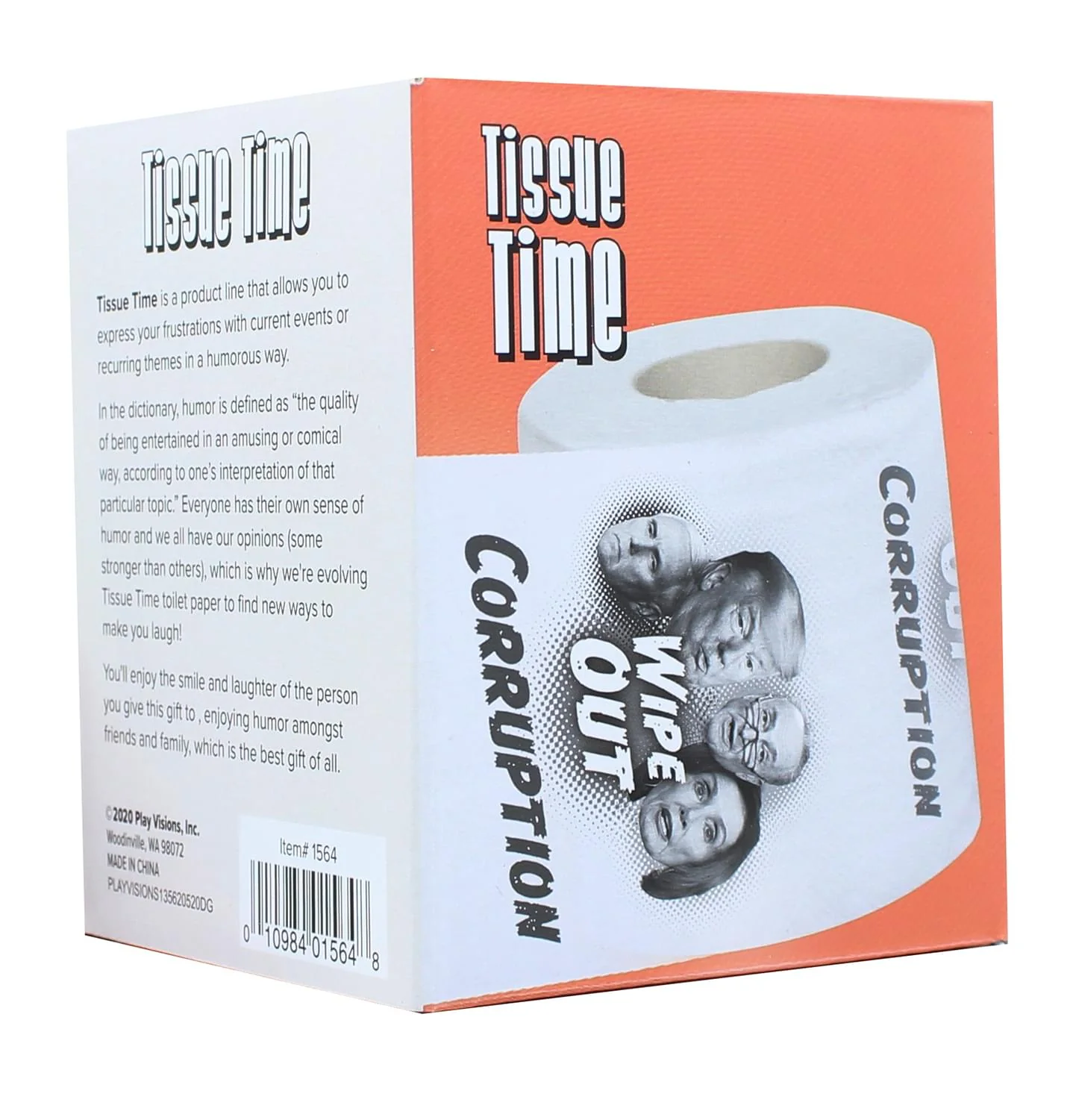 Tissue Time Wipe Out Corruption Novelty Toilet Paper | One Roll - Image 3