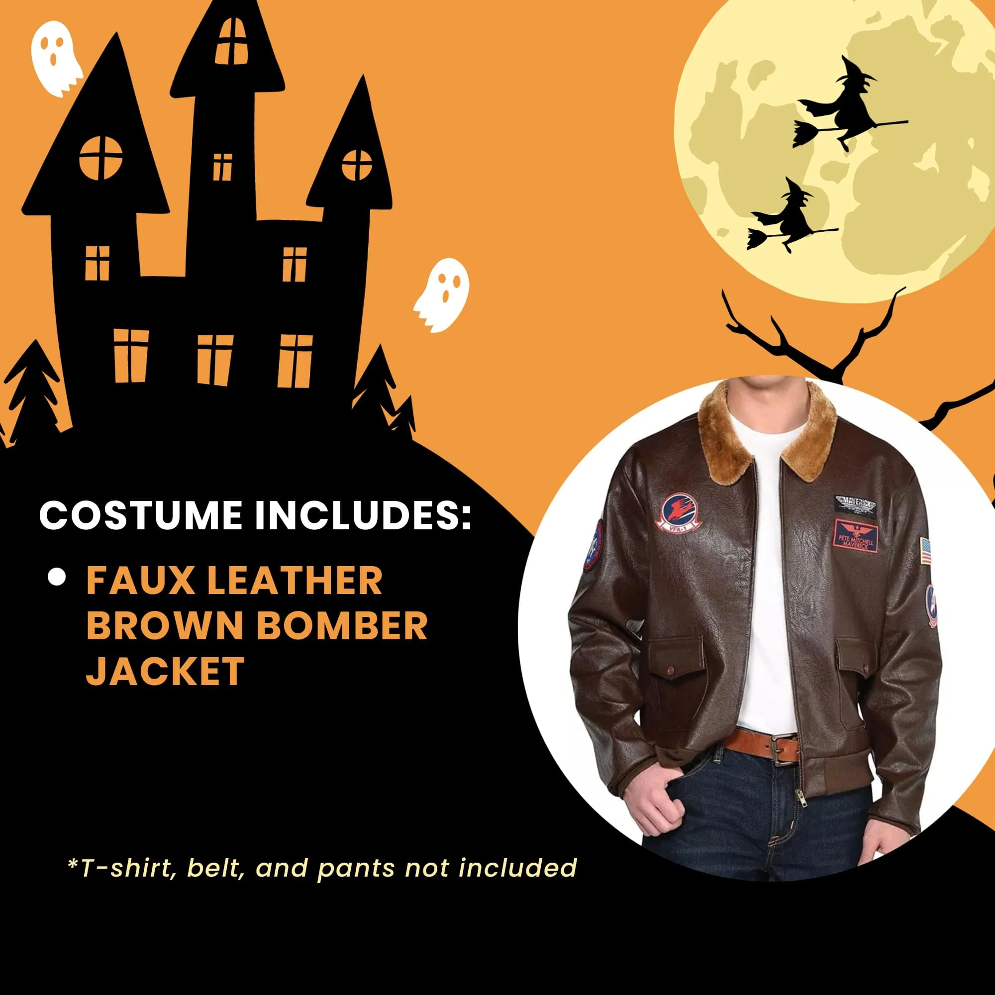 Top Gun: Maverick Bomber Jacket Costume Adult Mens - Image 6
