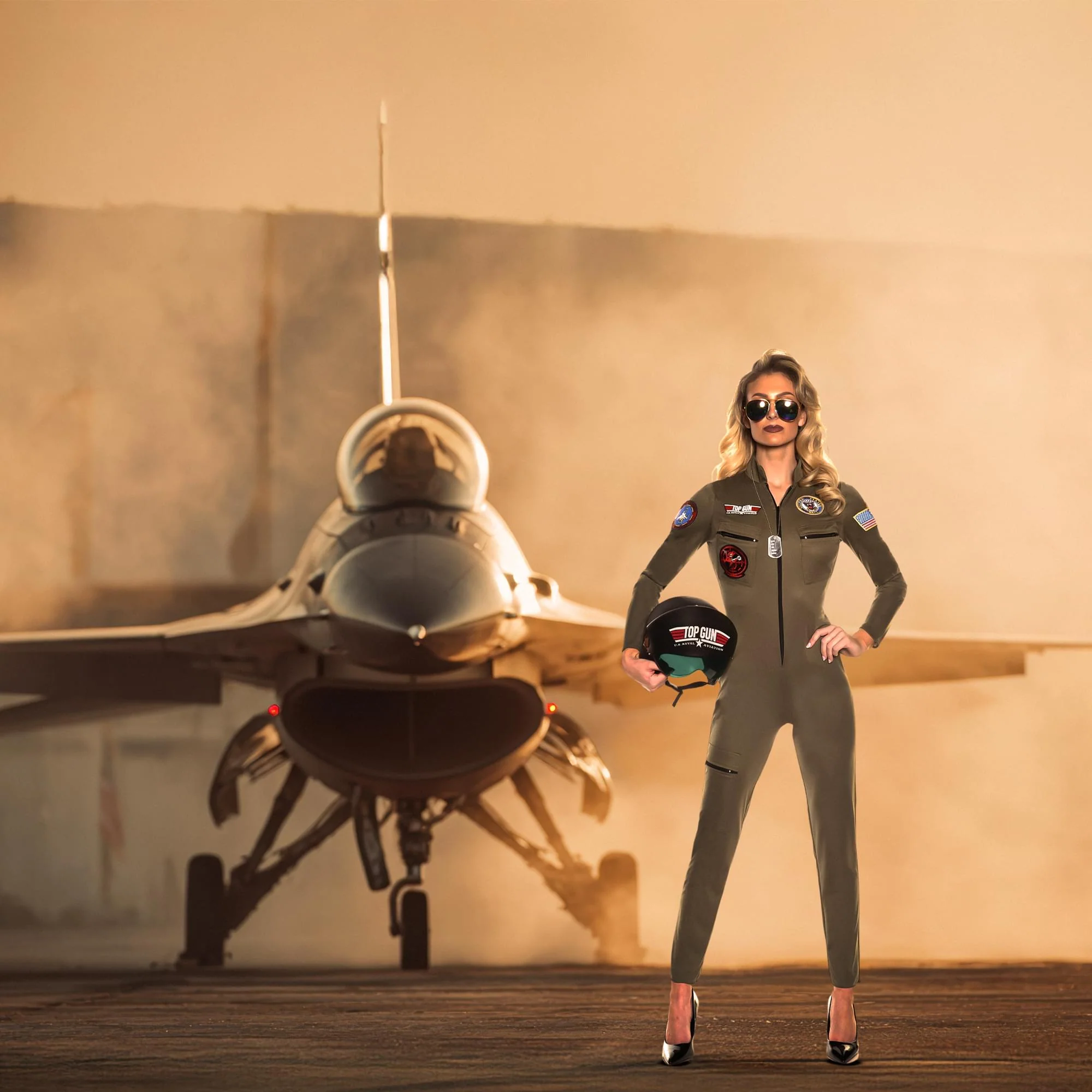 Top Gun Women's US Navy Pilot Costume Jumpsuit - Image 17
