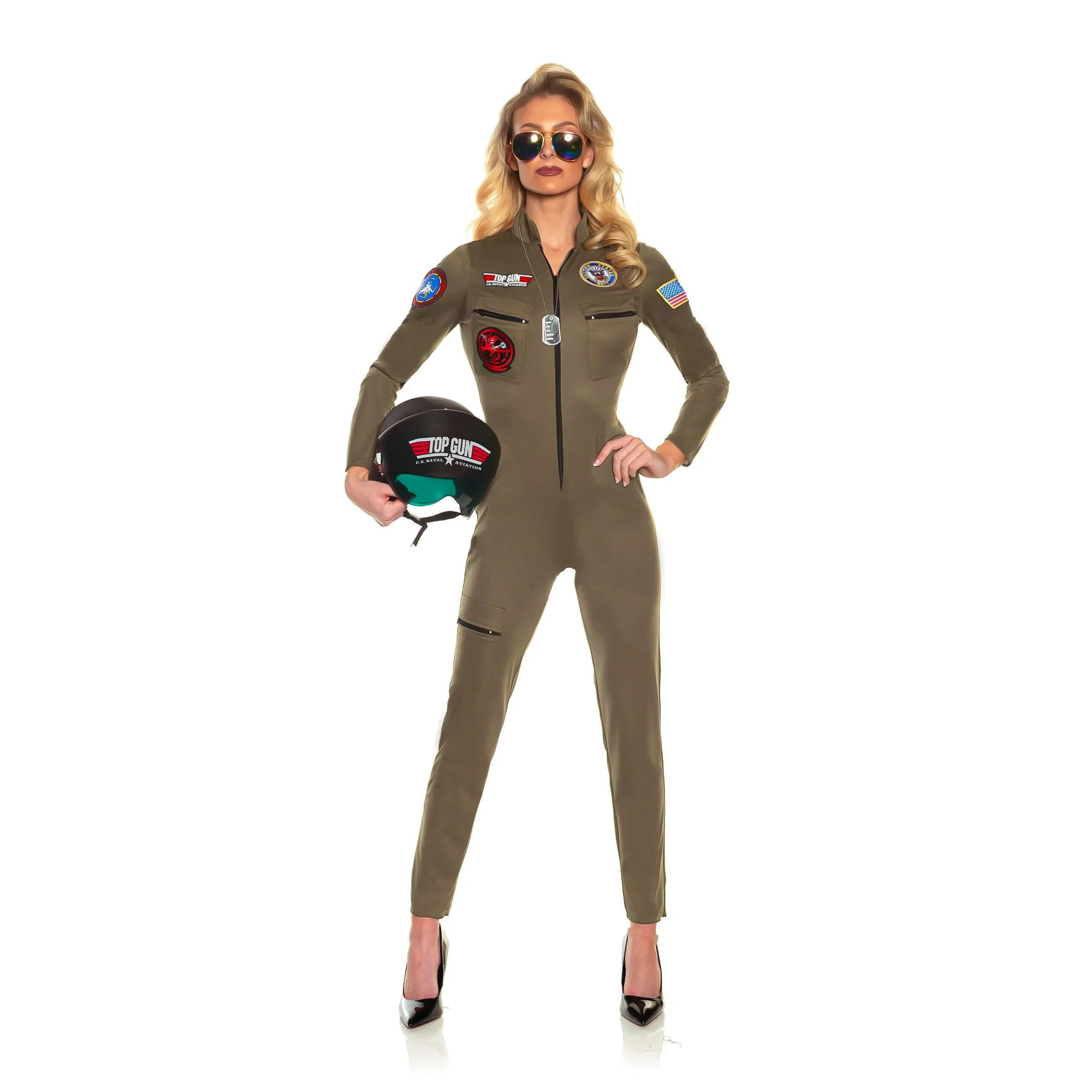 Top Gun Women's US Navy Pilot Costume Jumpsuit - Image 9