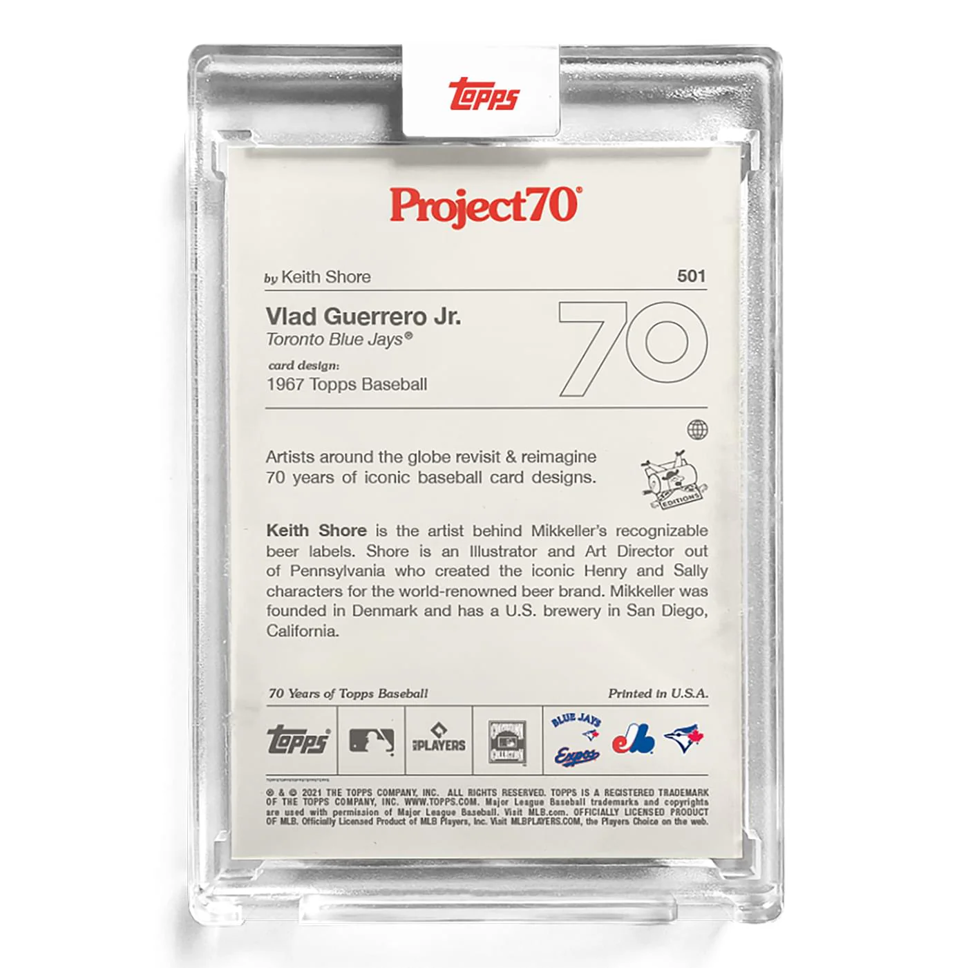 Topps Project70 Card 501 | 1967 Vladimir Guerrero Jr. by Keith Shore - Image 2
