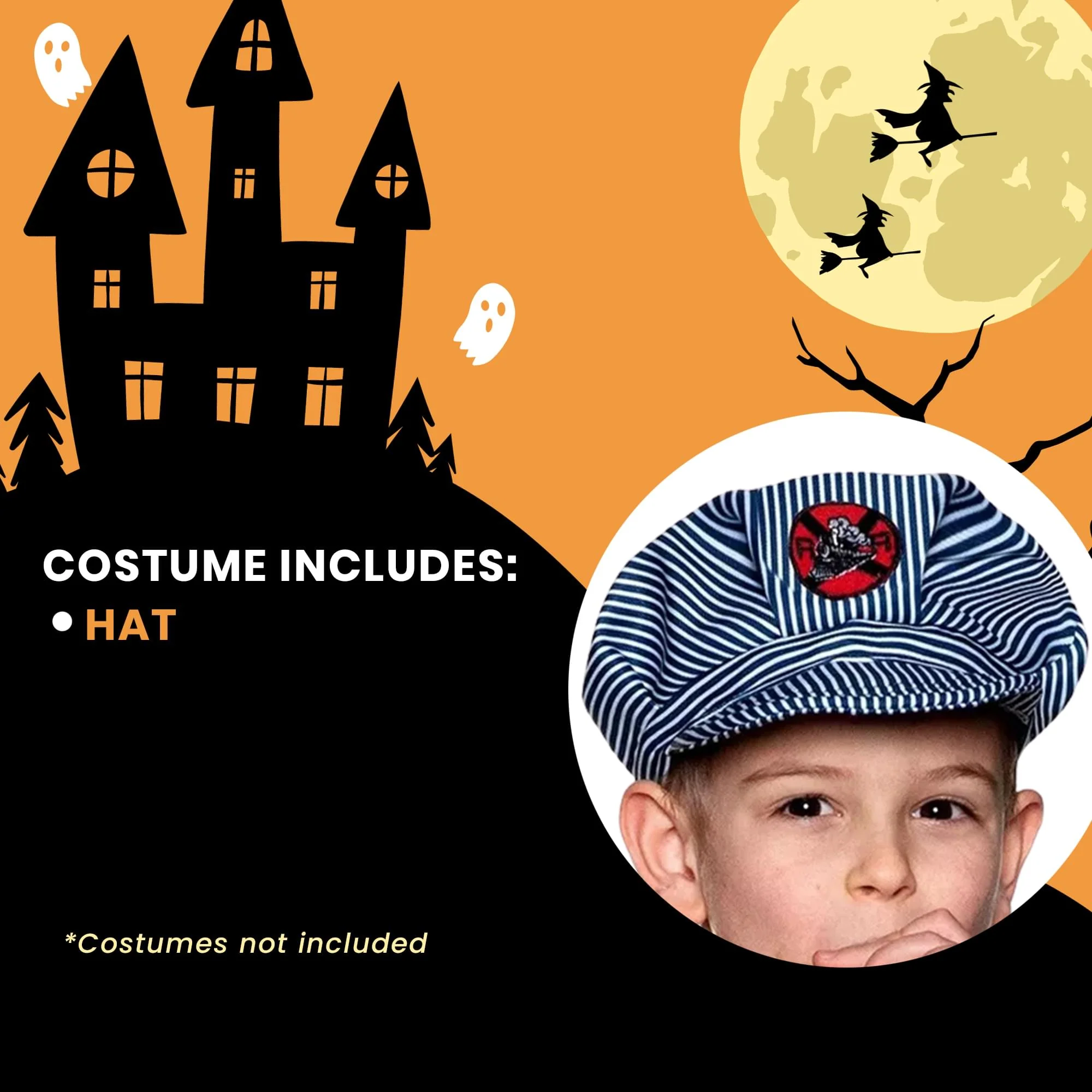 Train Engineer Hat Child Costume Accessory | One Size - Image 4