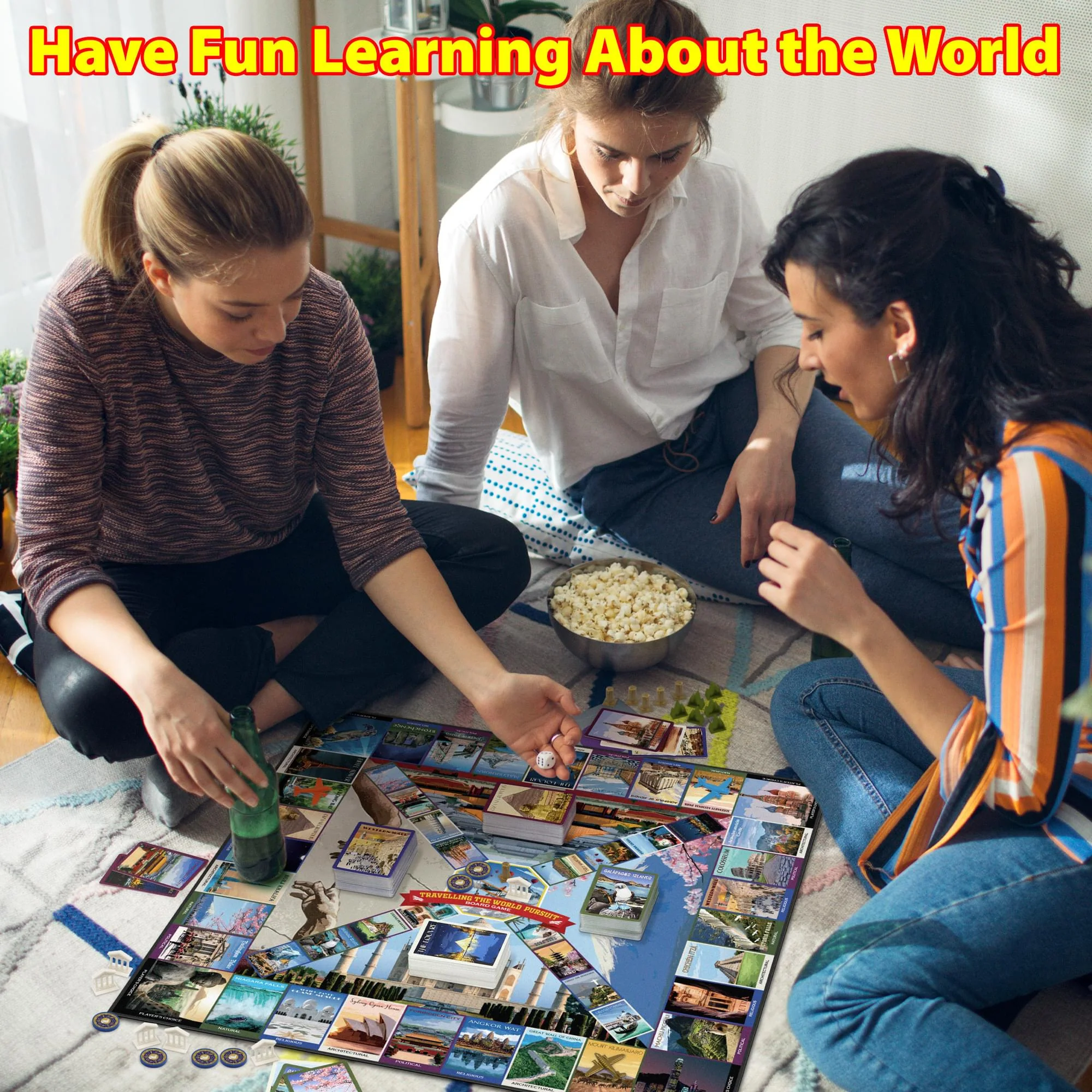 Travelling the World Pursuit Trivia Board Game - Image 3