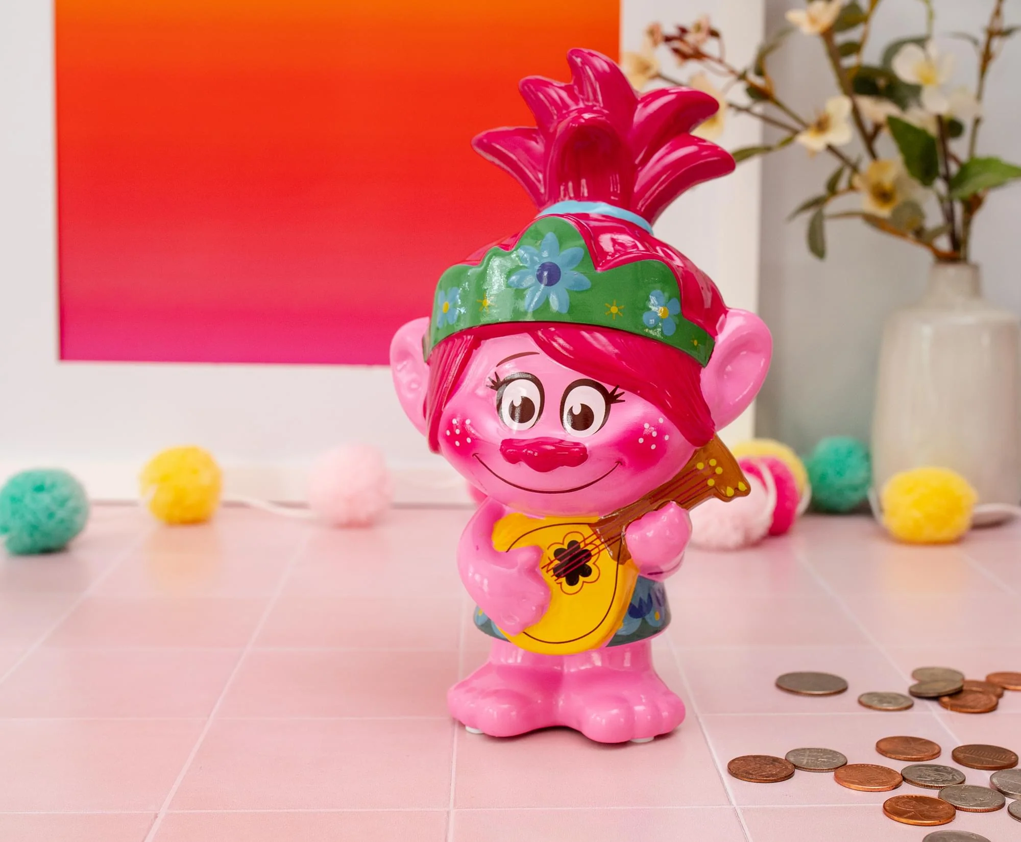 Trolls Poppy Sculpted Ceramic Money Bank | 6 Inches Tall - Image 4