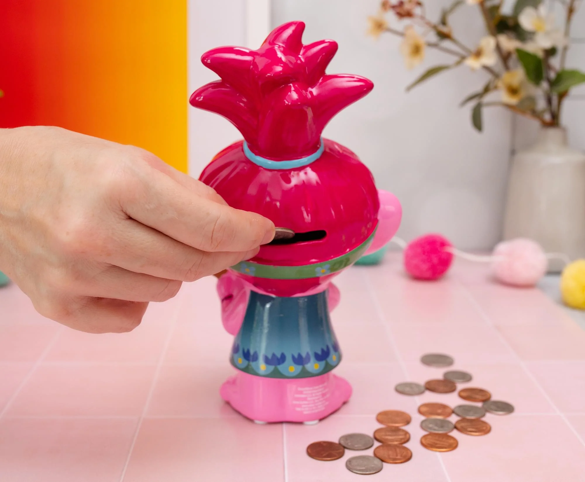 Trolls Poppy Sculpted Ceramic Money Bank | 6 Inches Tall - Image 6