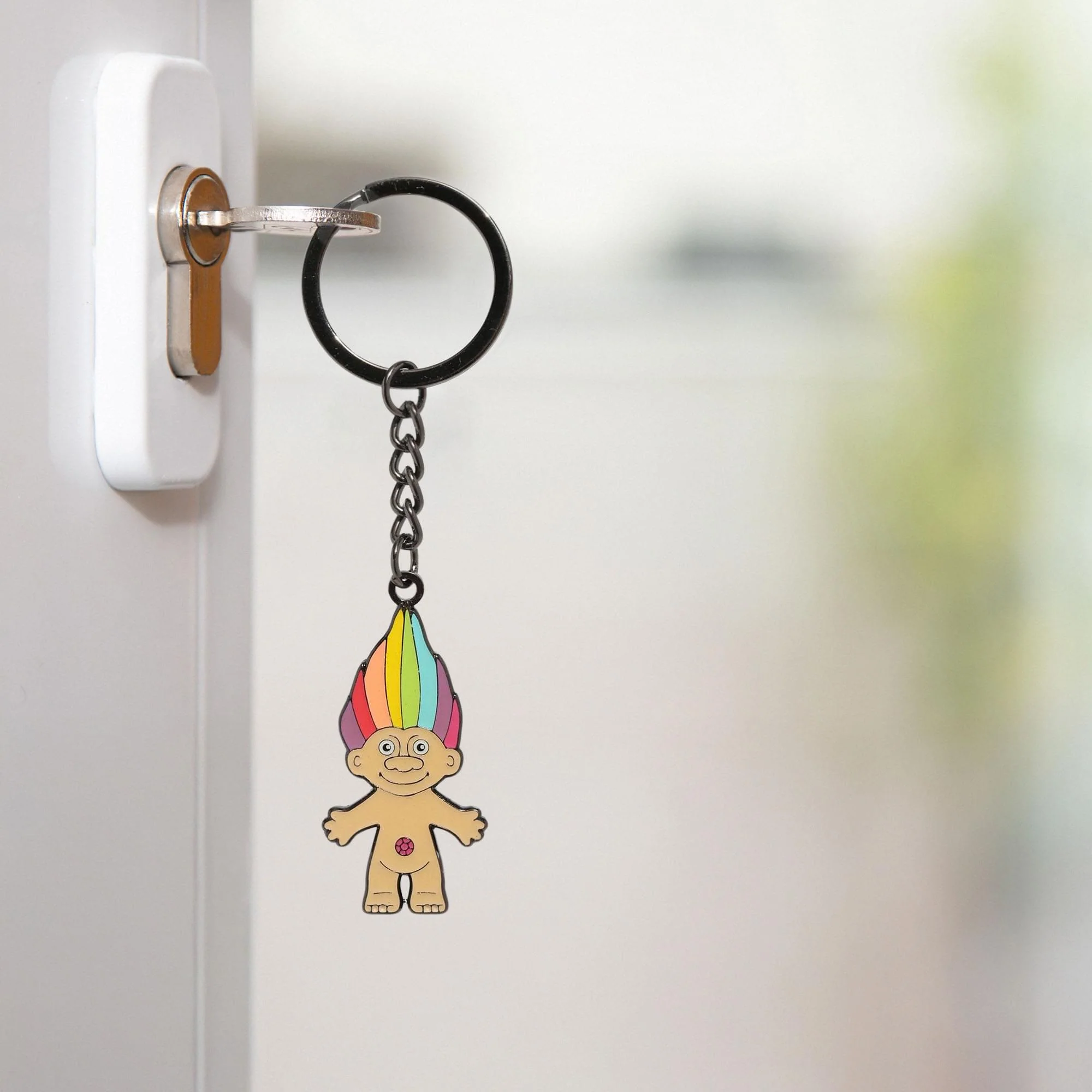Trolls Rainbow Hair Troll Enamel Charm Keychain - Image 4