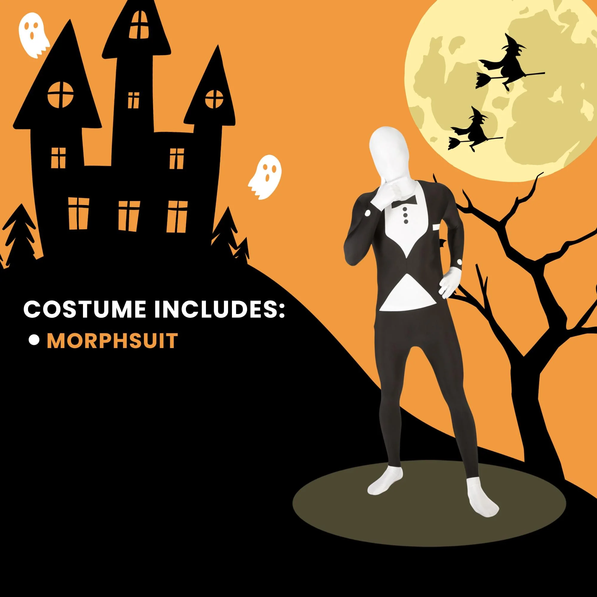 Tuxedo Adult Costume Morphsuit - Image 17