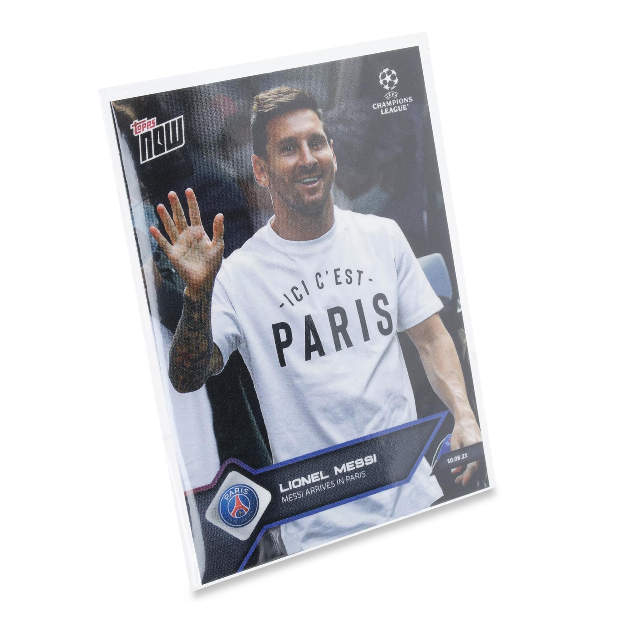 UCL TOPPS NOW Card #11 | Messi Arrives in Paris - Image 3