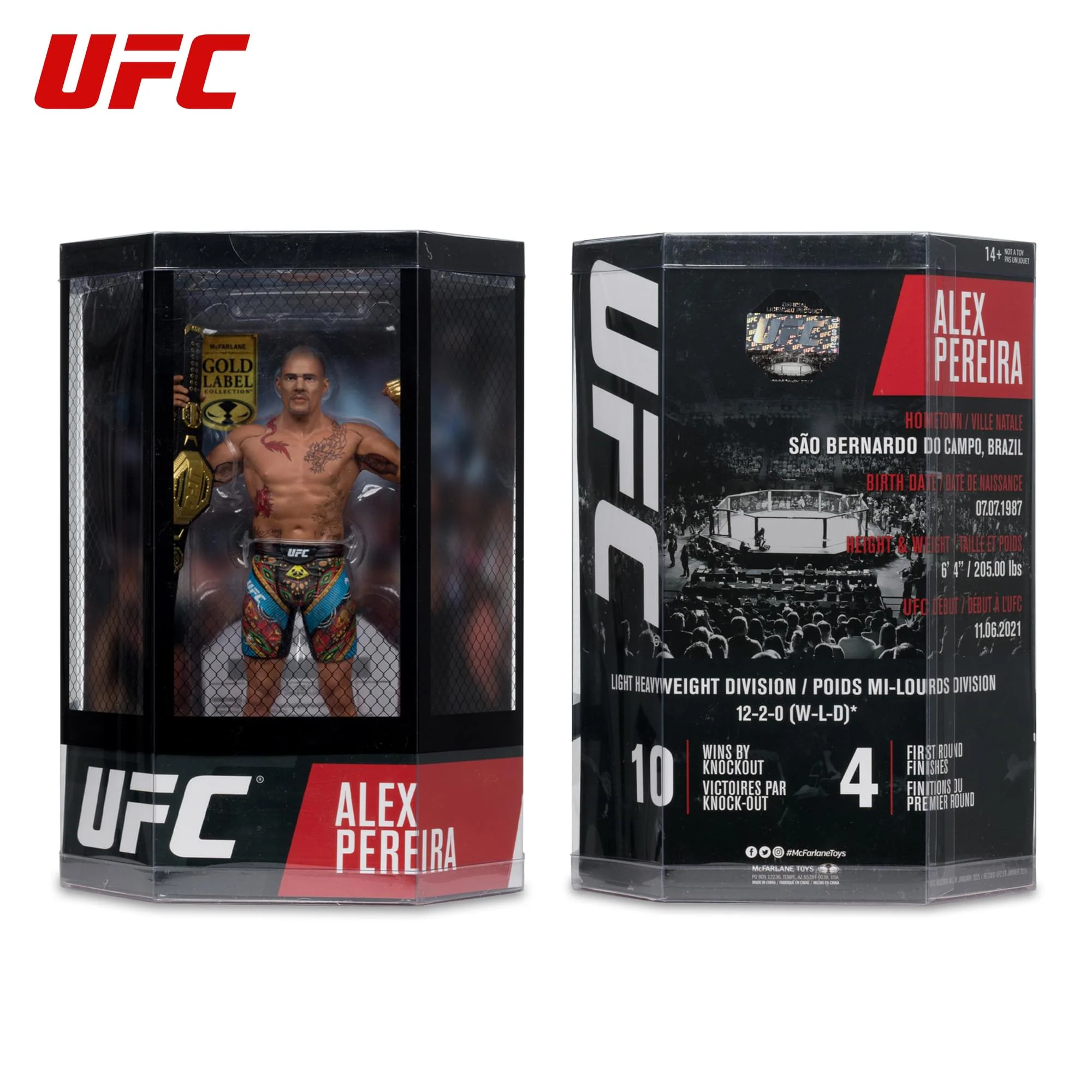 UFC 7 Inch Gold Label Posed Figure | Alex Pereira - Image 2