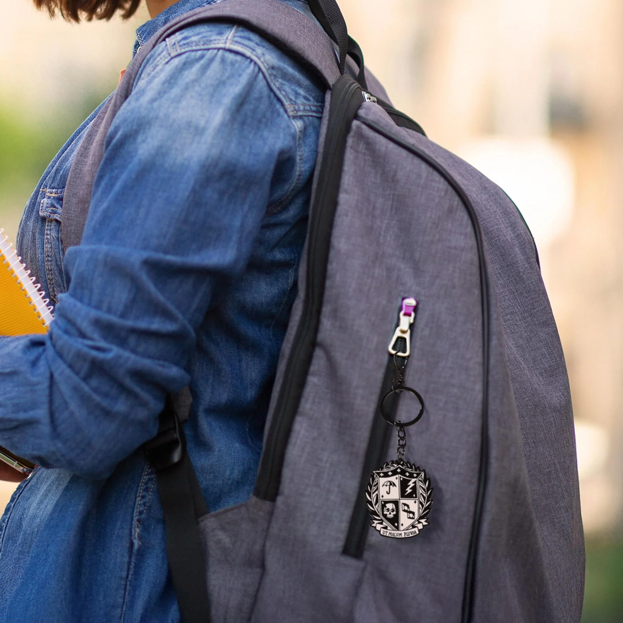 Umbrella Academy School Crest 2 Inch Enamel Keychain - Image 3