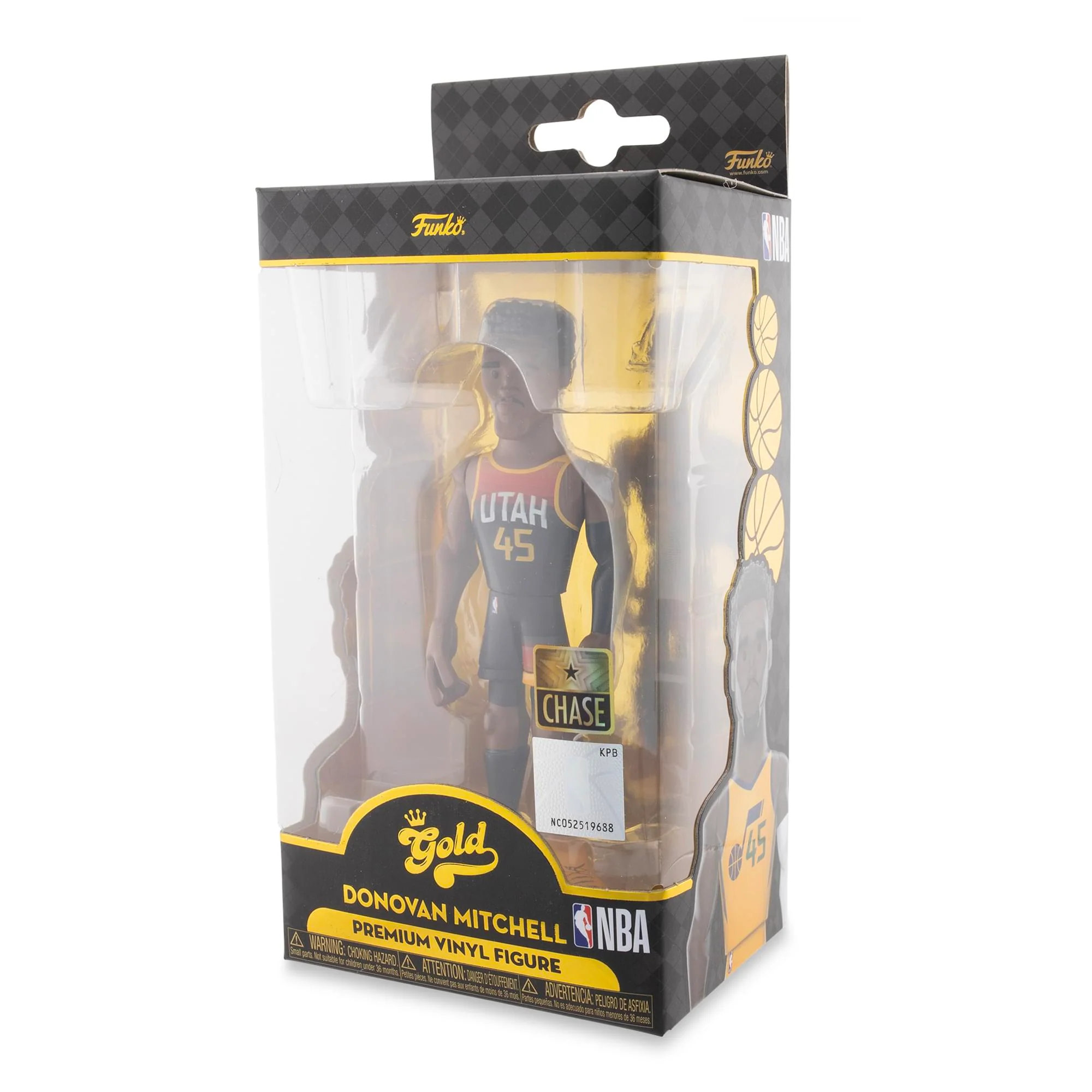 Utah Jazz NBA Funko Gold 5 Inch Vinyl Figure | Donovan Mitchell CHASE - Image 3