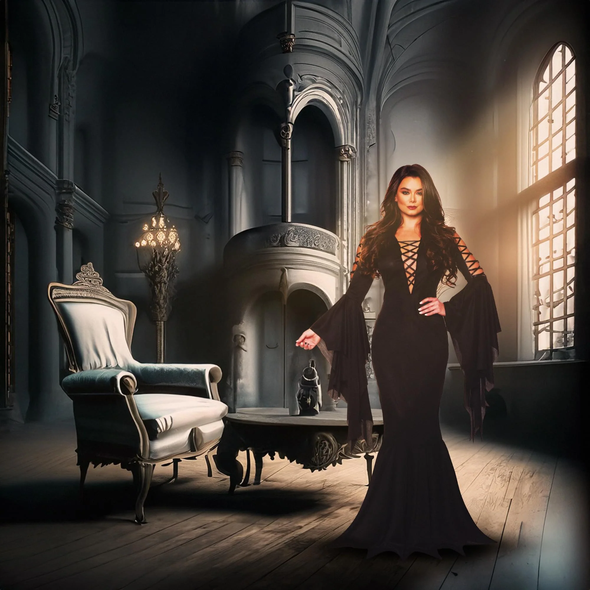 Vamp Dress Adult Costume - Image 2