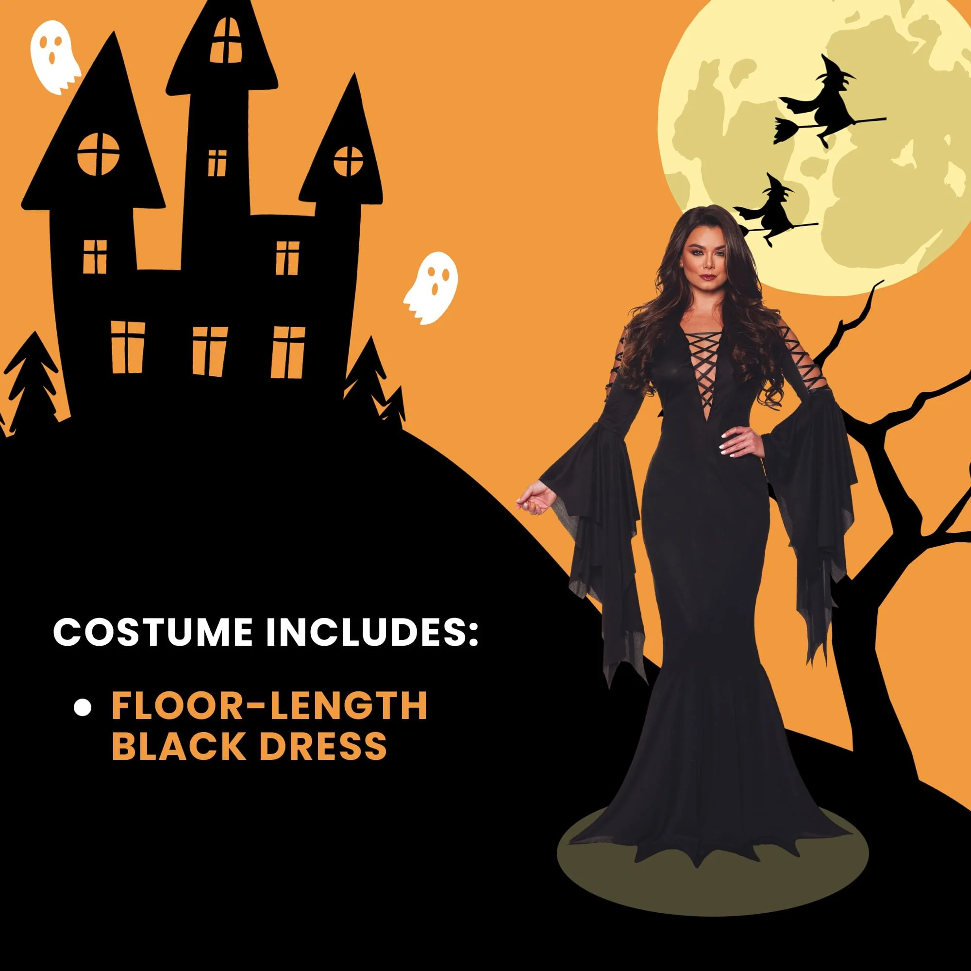 Vamp Dress Adult Costume - Image 3